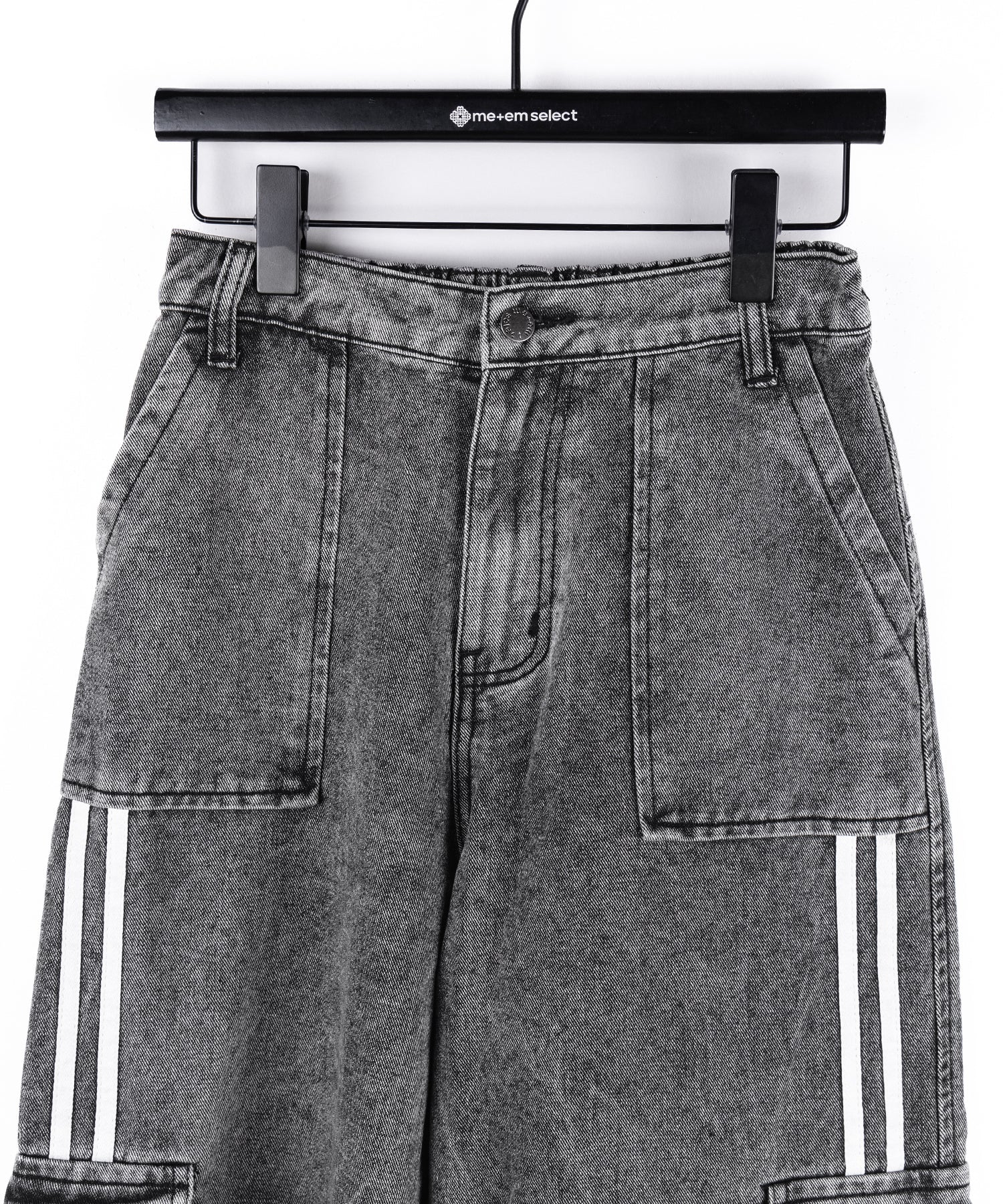 サイドラインストレートカーゴデニムパンツ / sideline straight cargo denim pants