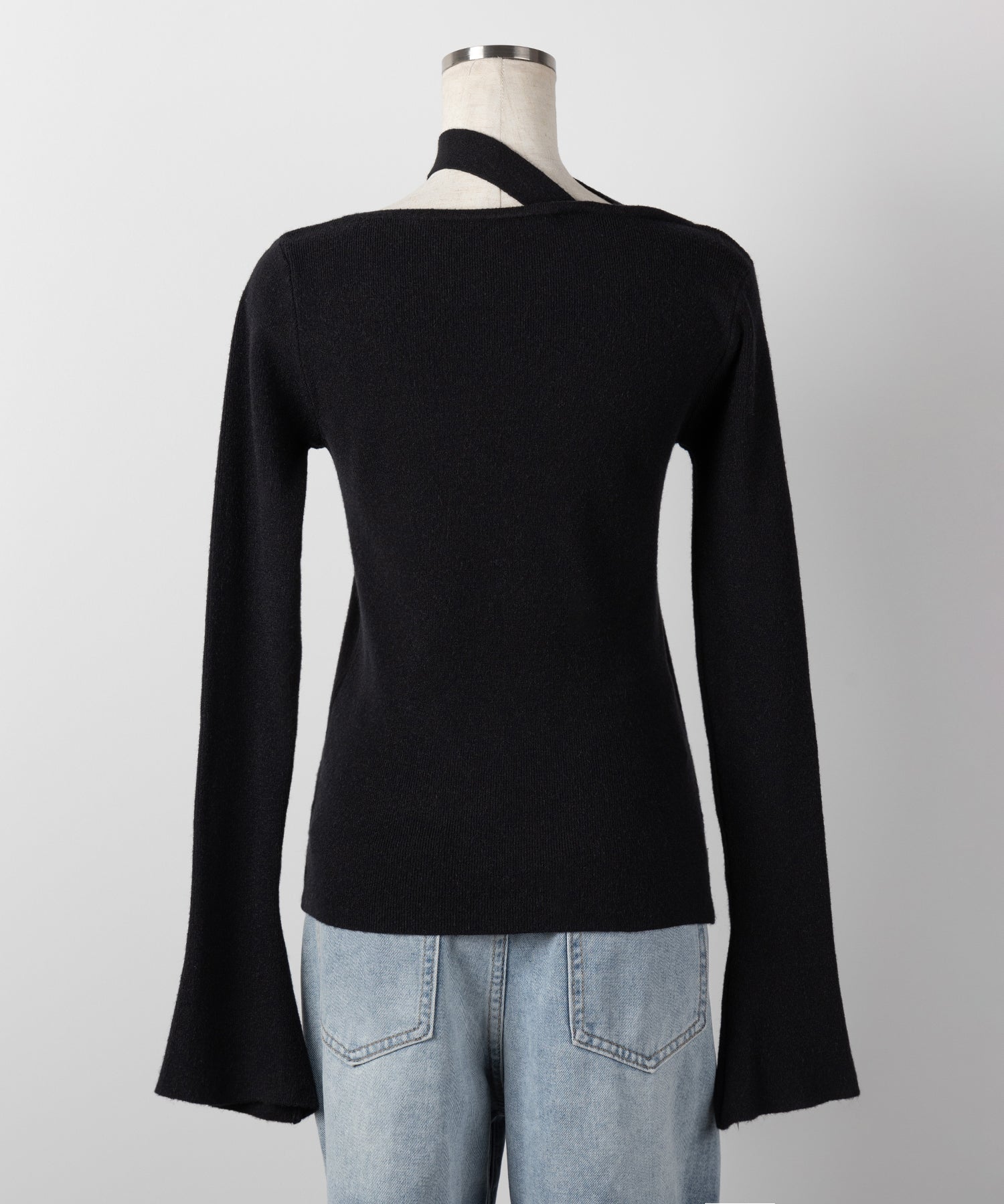 【 2color 】チョーカーリブニットトップス /choker lib knit tops