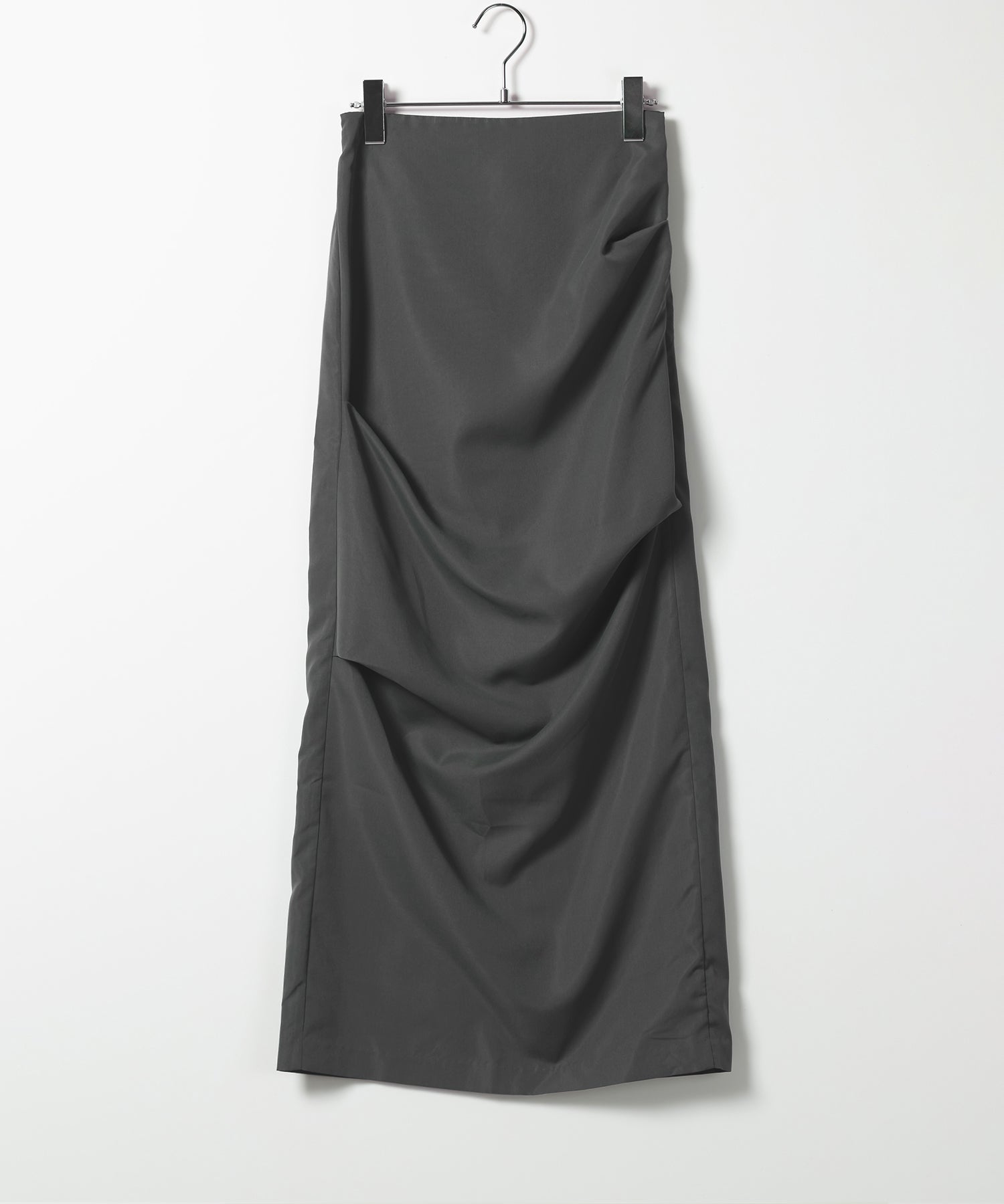 【 3size / 5color 】タックデザインハイウエストスリットロングスカート
