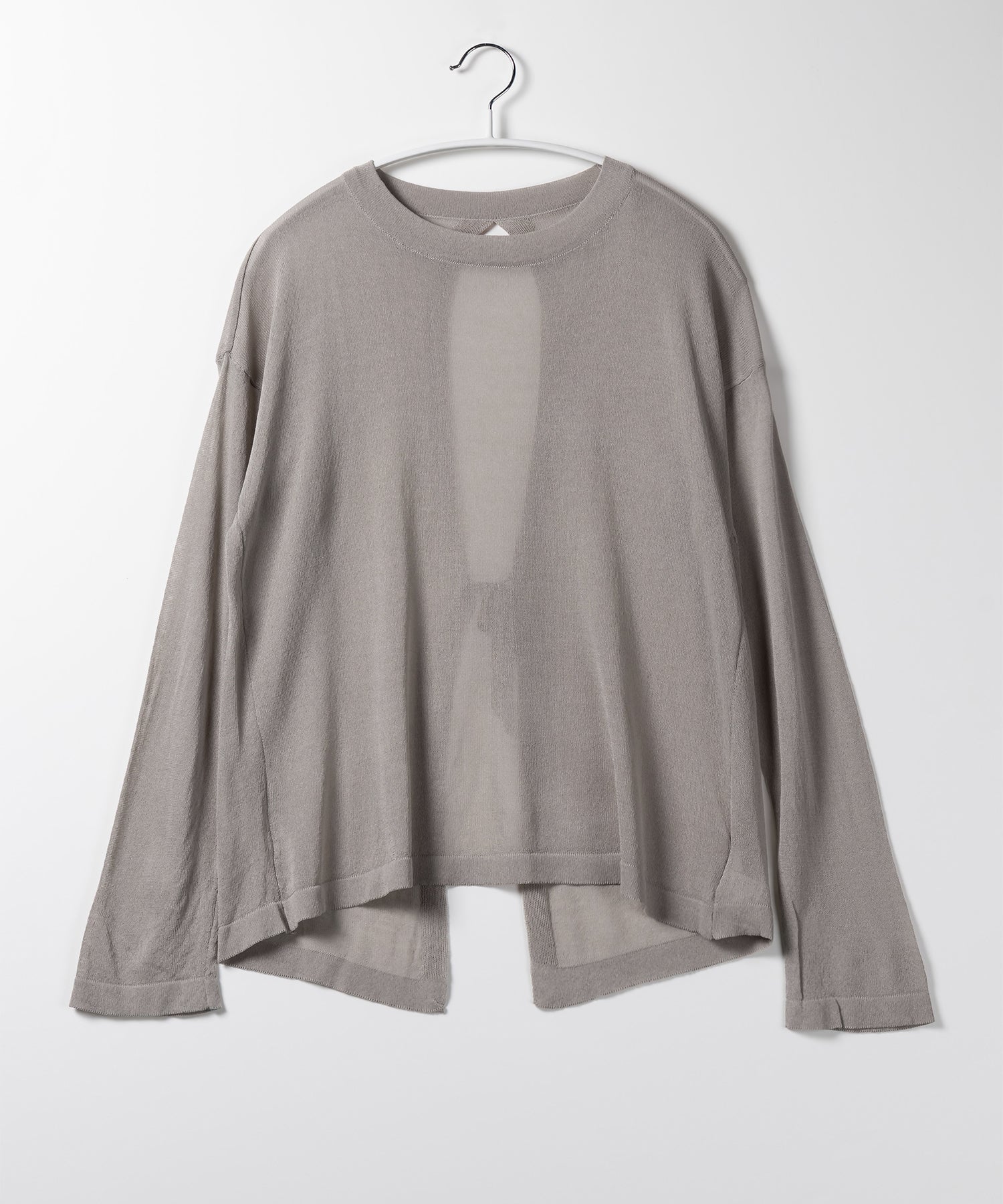 【 選べる7color 】ニュアンスカラーバックスリットオーバーシアーニット / nuance color back slit over sheer knit