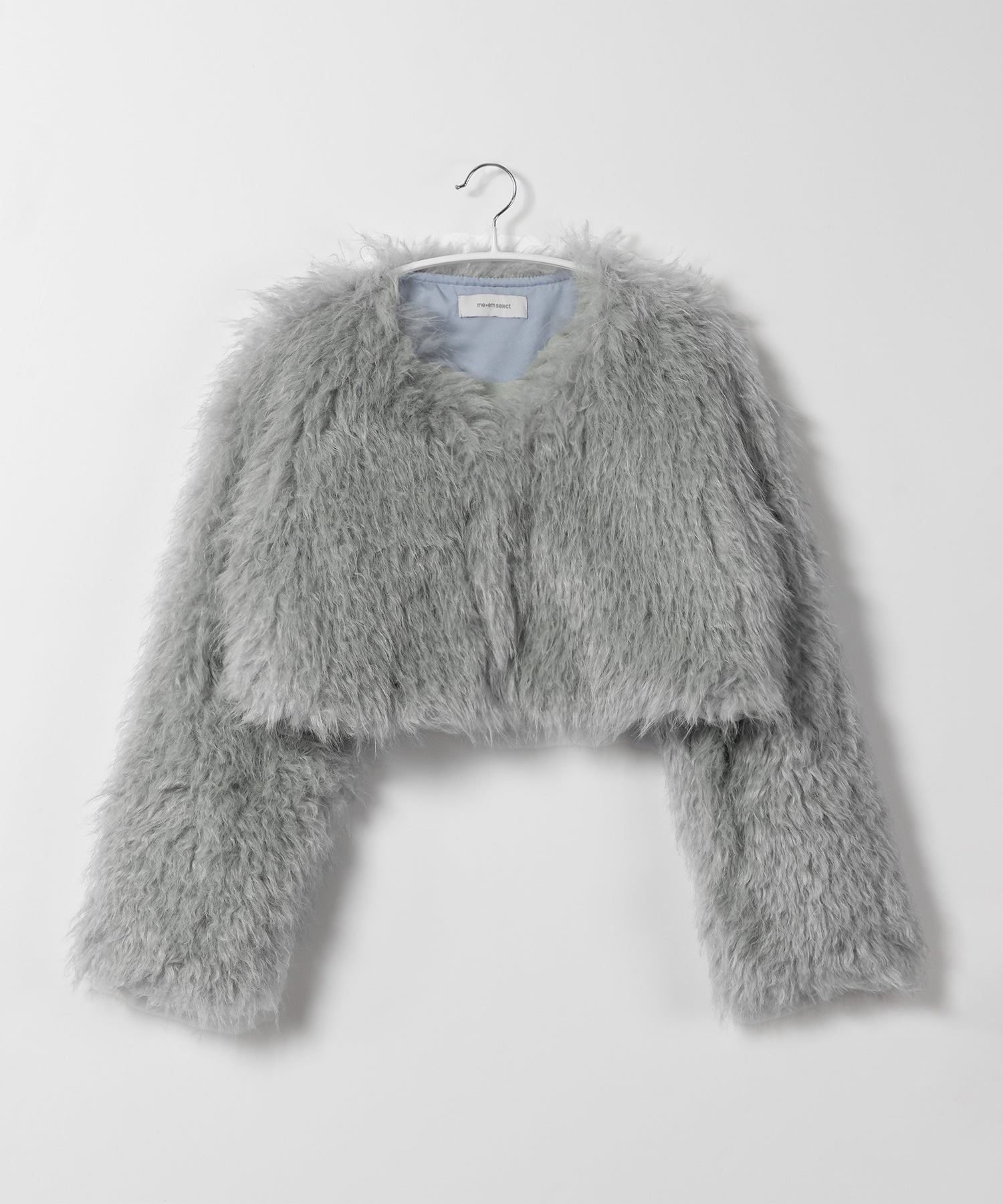 【 5color 】シャギーファーノーカラーボリュームショートコート/ shaggy fur nocollar volume short coat