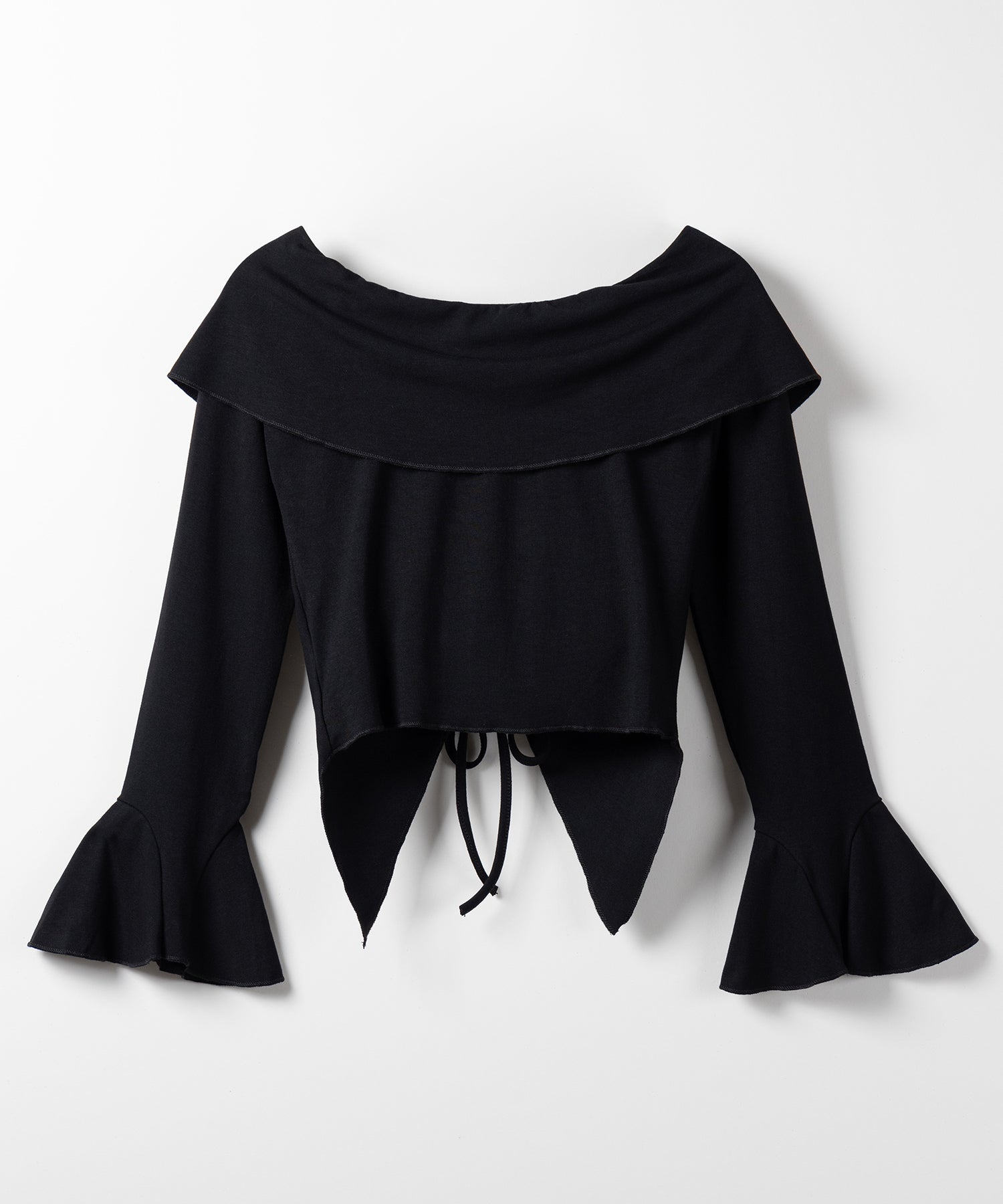【 2color 】シャーリングフロントスリットオフショルトップス / shirring front slit offshoulder tops