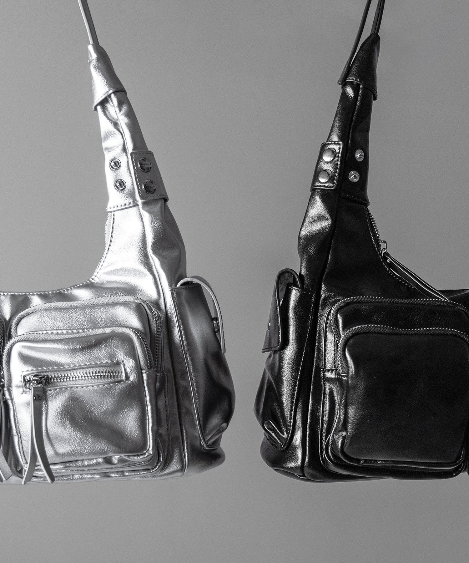 ダブルジップアウトポケットヴィンテージボストンショルダーバッグ / double zip out pocket vintage boston shoulder bag