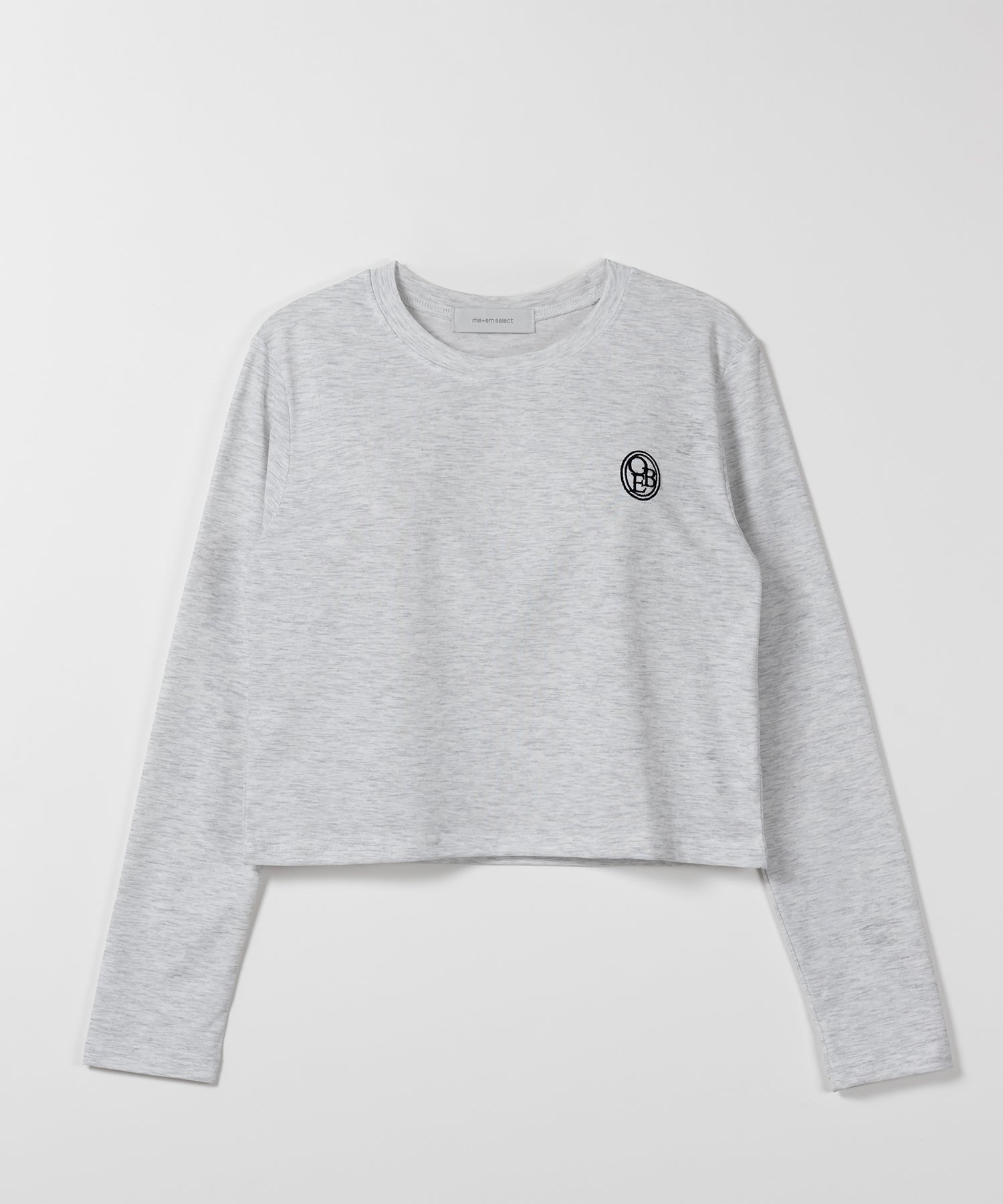 OBE刺繍 ミニロゴ長袖Tシャツ【 韓国製 】