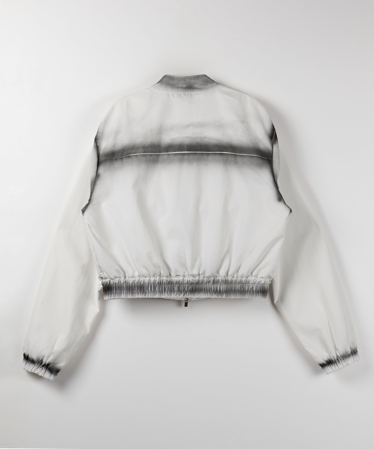 【 2color 】スプレー加工ダブルジップアウトポケットショートブルゾン / spray double zip out pocket short blouson