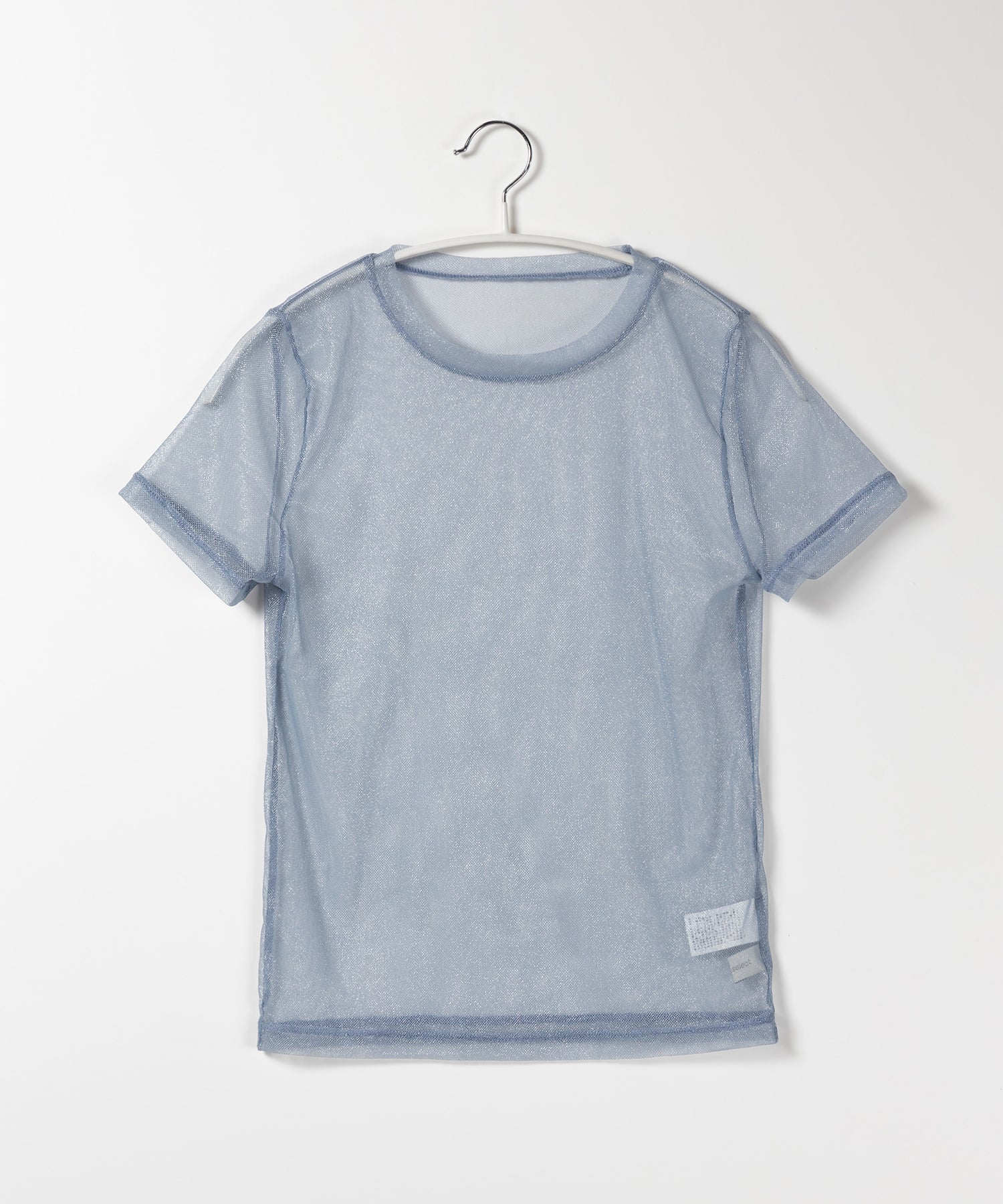 【 選べる3color/2size 】シルバーラメチュールシースルーTシャツ