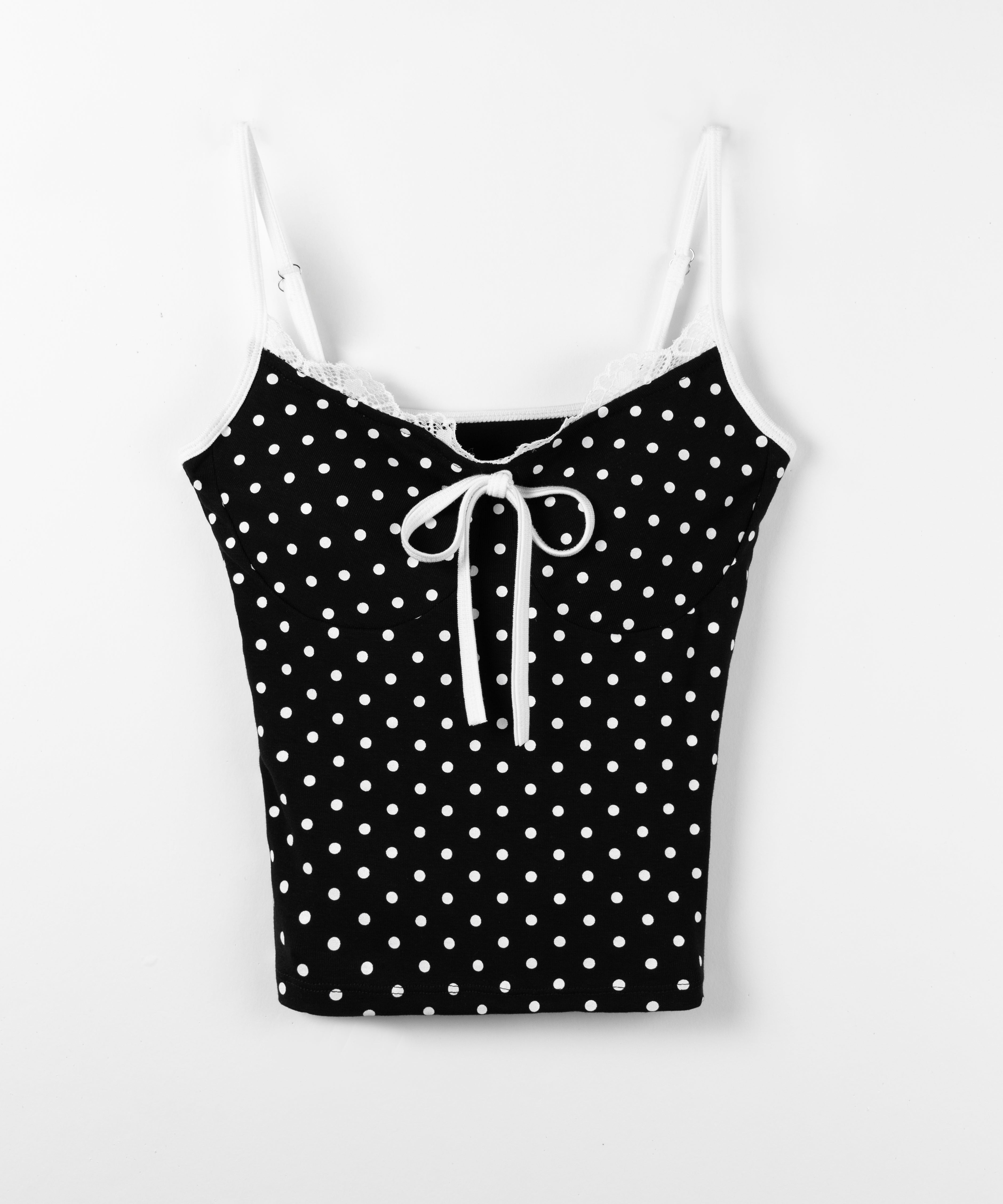 ドットレースリボンキャミソール / dot lace ribbon camiole