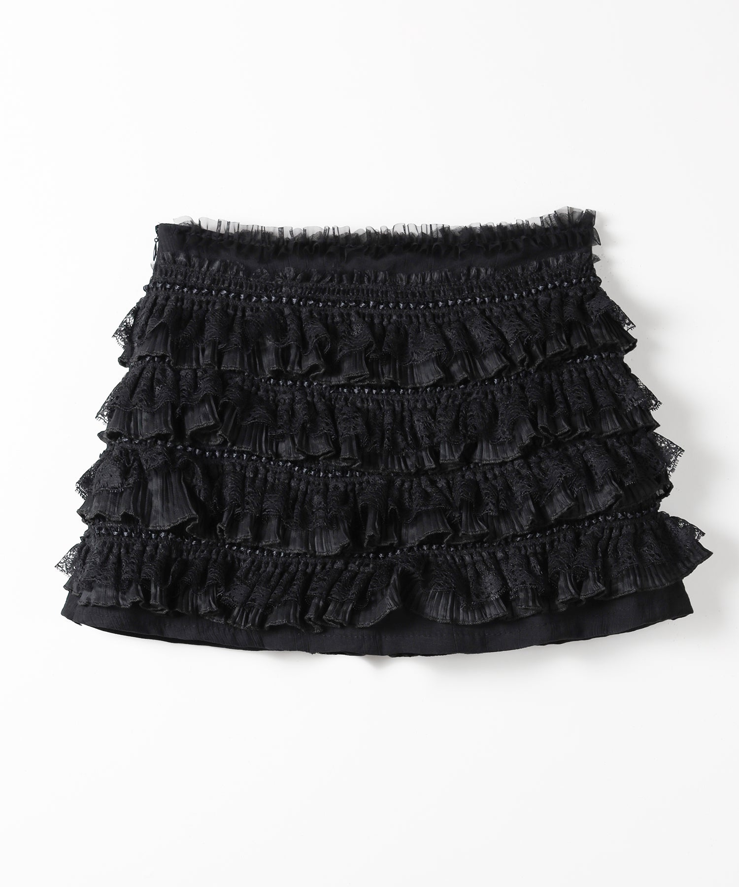 【 インパン裏地付 】フリルレースミニスカート / frill lace mini skirt