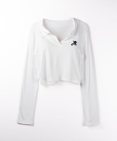 M LOGO スキッパーショートTシャツ / M LOGO skipper neck short T-shirt