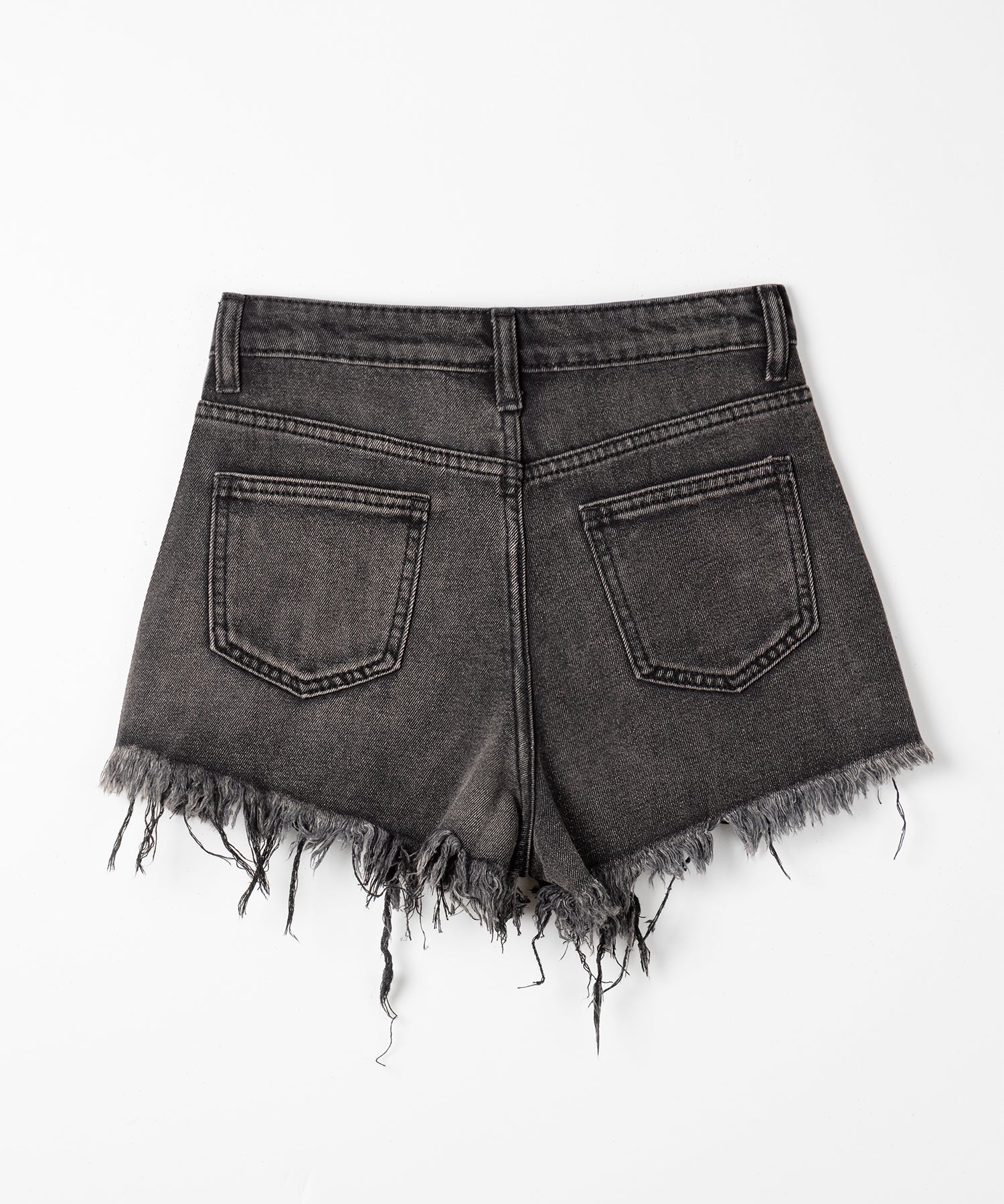 ラインストーンクラッシュダメージデニムショートパンツ/Rhinestone crash damage denim short pants