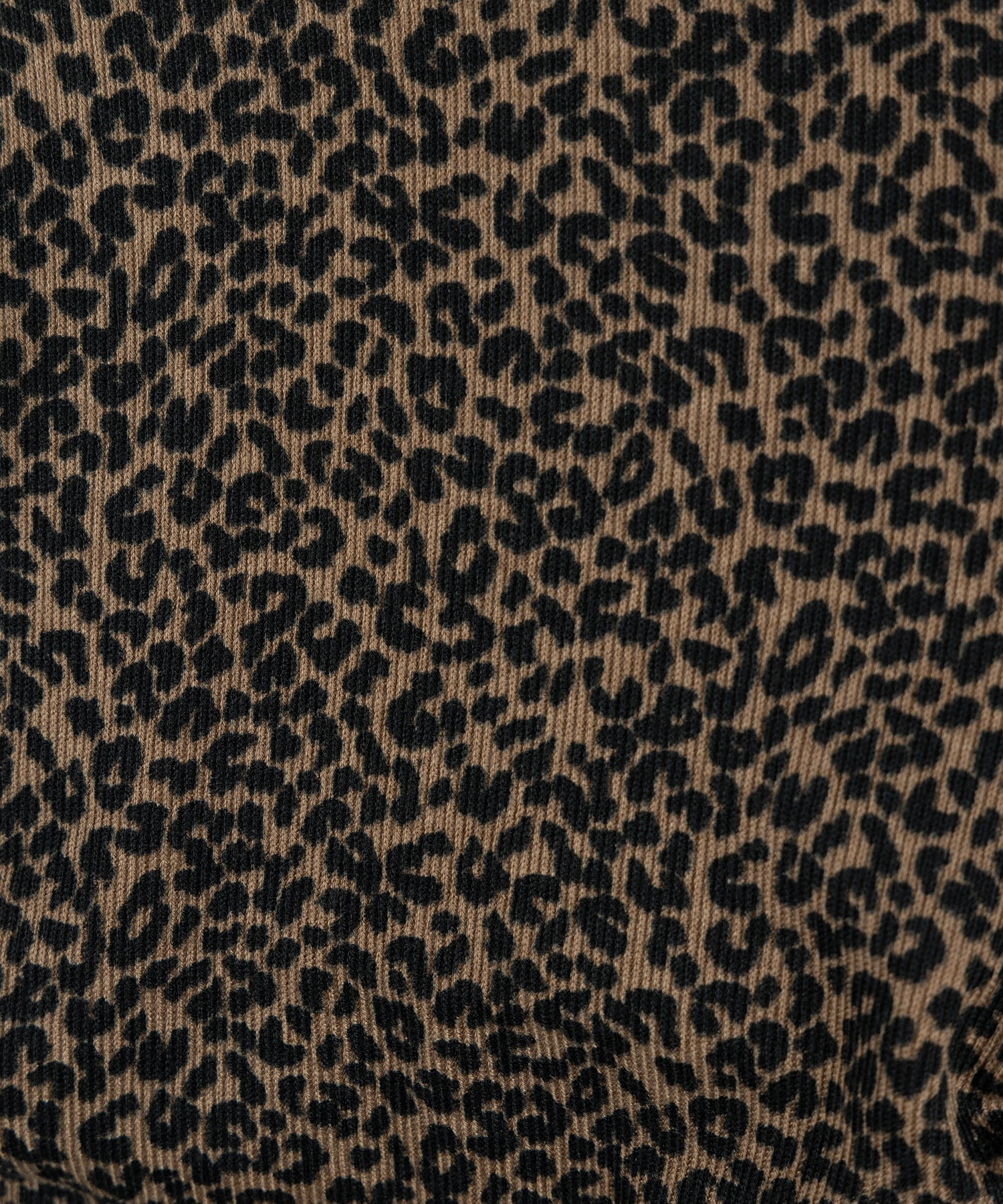レオパードワンショルシャーリングリブカットソートップス / leopard one shoulder shirring rib cutsew tops