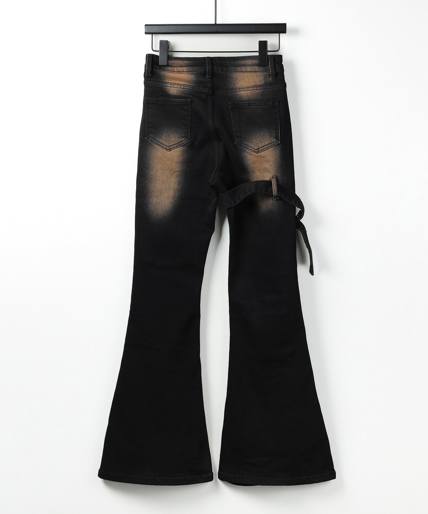 【 2color / 4size 】ベルテッドアウトポケットヴィンテージフレアデニム / belted out pocket vintage flare denim