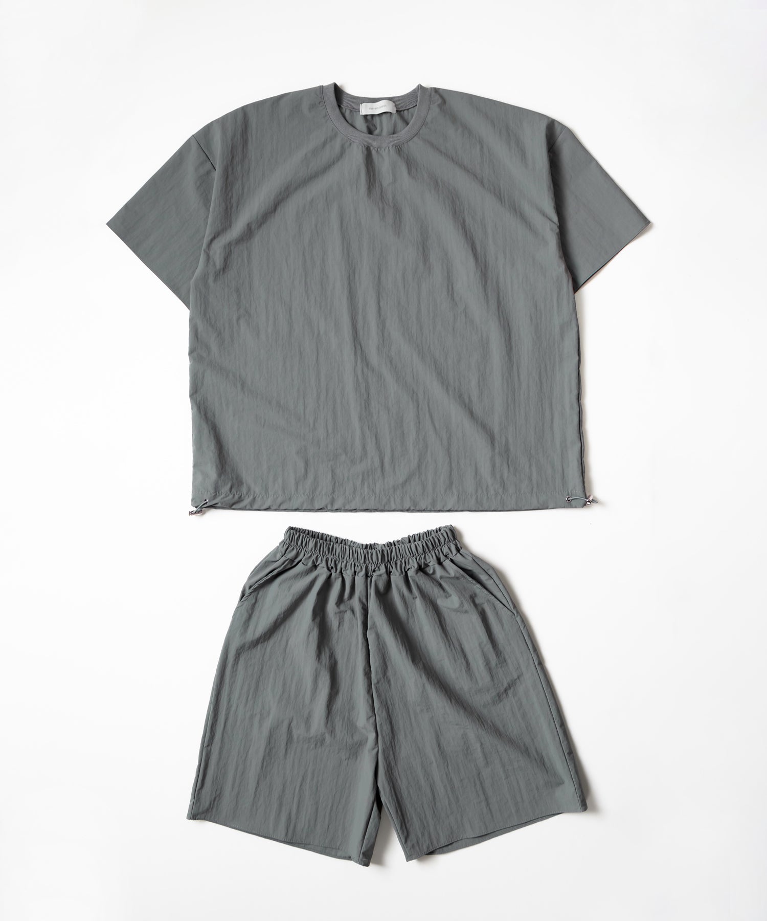 【 上下セットアップ/5色展開 】ワッシャーナイロンプルオーバー&ショートパンツ SET