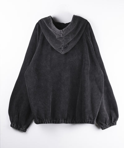 ピグメントヴィンテージ加工ジップアップパーカー / Pigment vintage zip-up hoodie