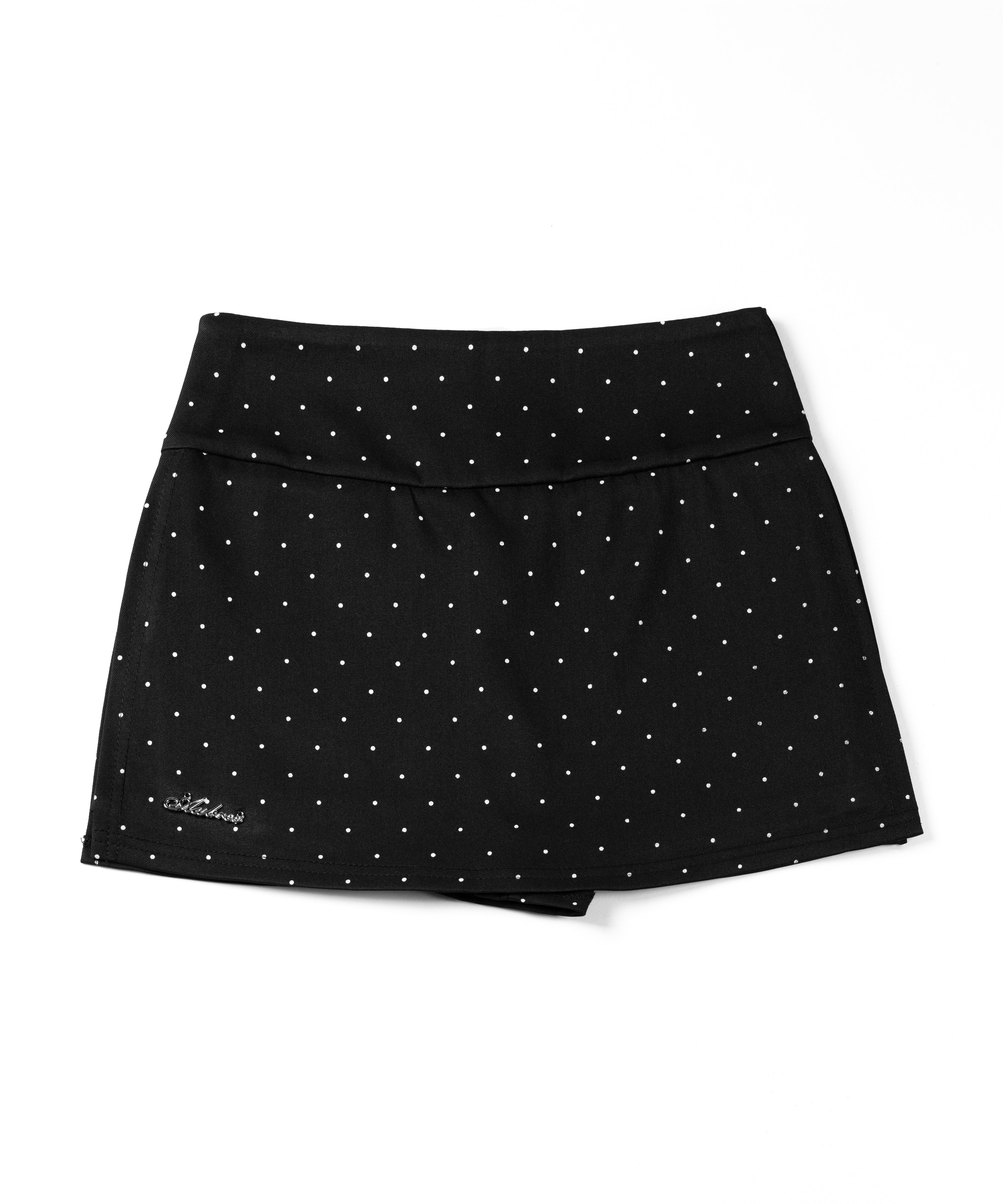 【 インパン裏地付 】ドットロゴレイヤードミニスカパン / dot logo layered mini skirt pants