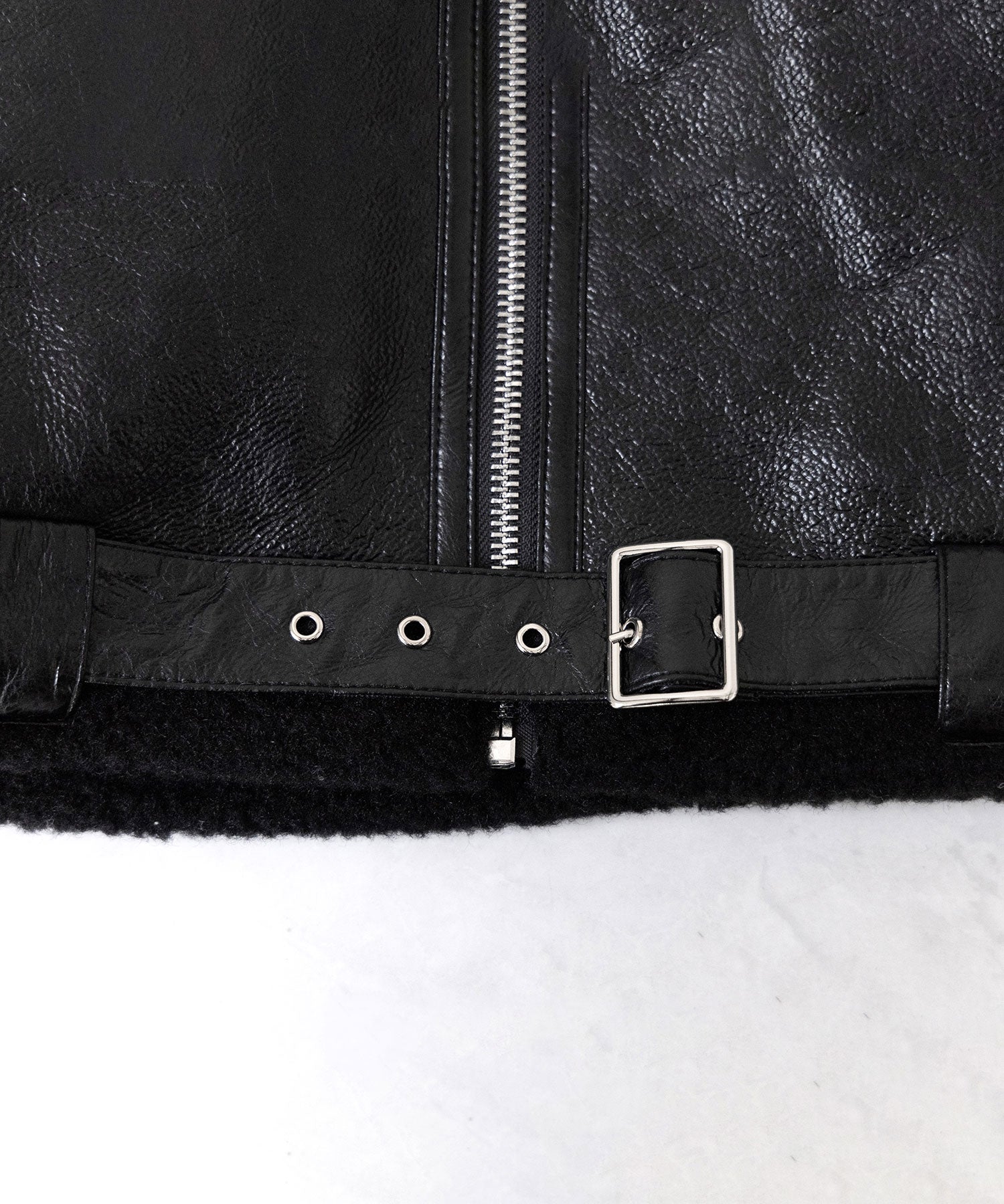 【 限定先行販売 】B-3ヴィンテージレザーボアムートンジャケット / B-3 vintage leather boa mouton jacket