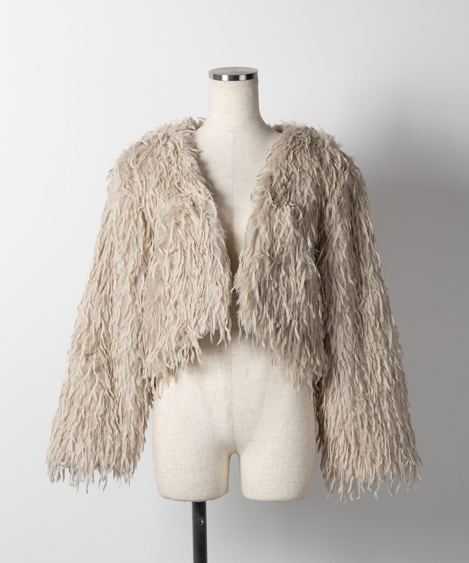 【 4color 】ムードフェザーワイドスリーブショートカーディガン/ mood feather wide sleeve short cardigan