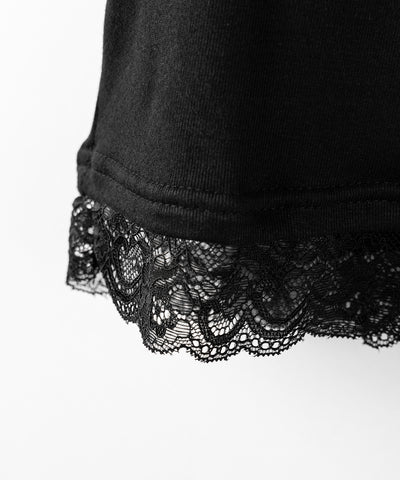 ユニフォームドッキングレースショートピチTシャツ / uniform docking lace short pichi T-shirt