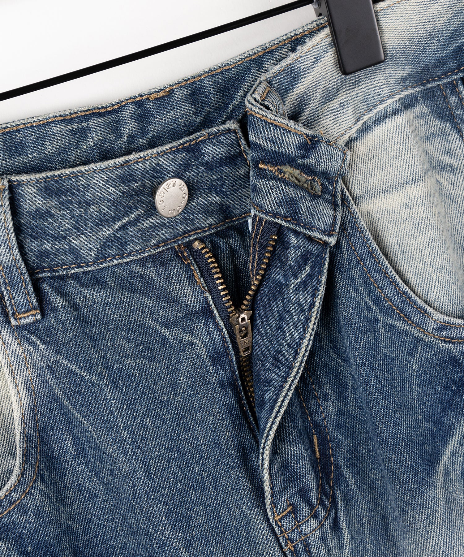 【 4size 】ヴィンテージライクサイドタックストレートデニム /vintage like side tuck straight denim