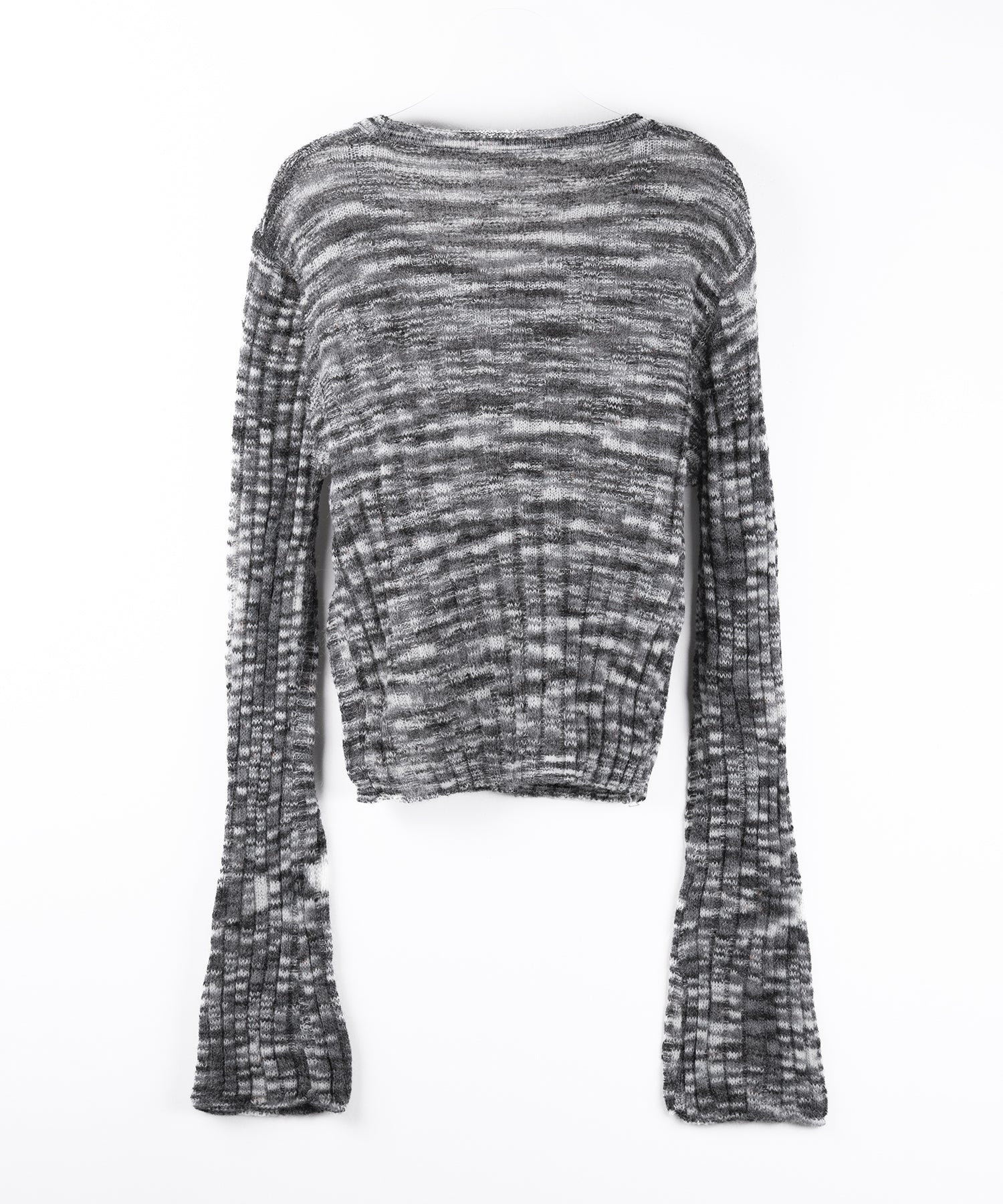 メランジルーズシアーリブニット / melange loose sheer rib knit