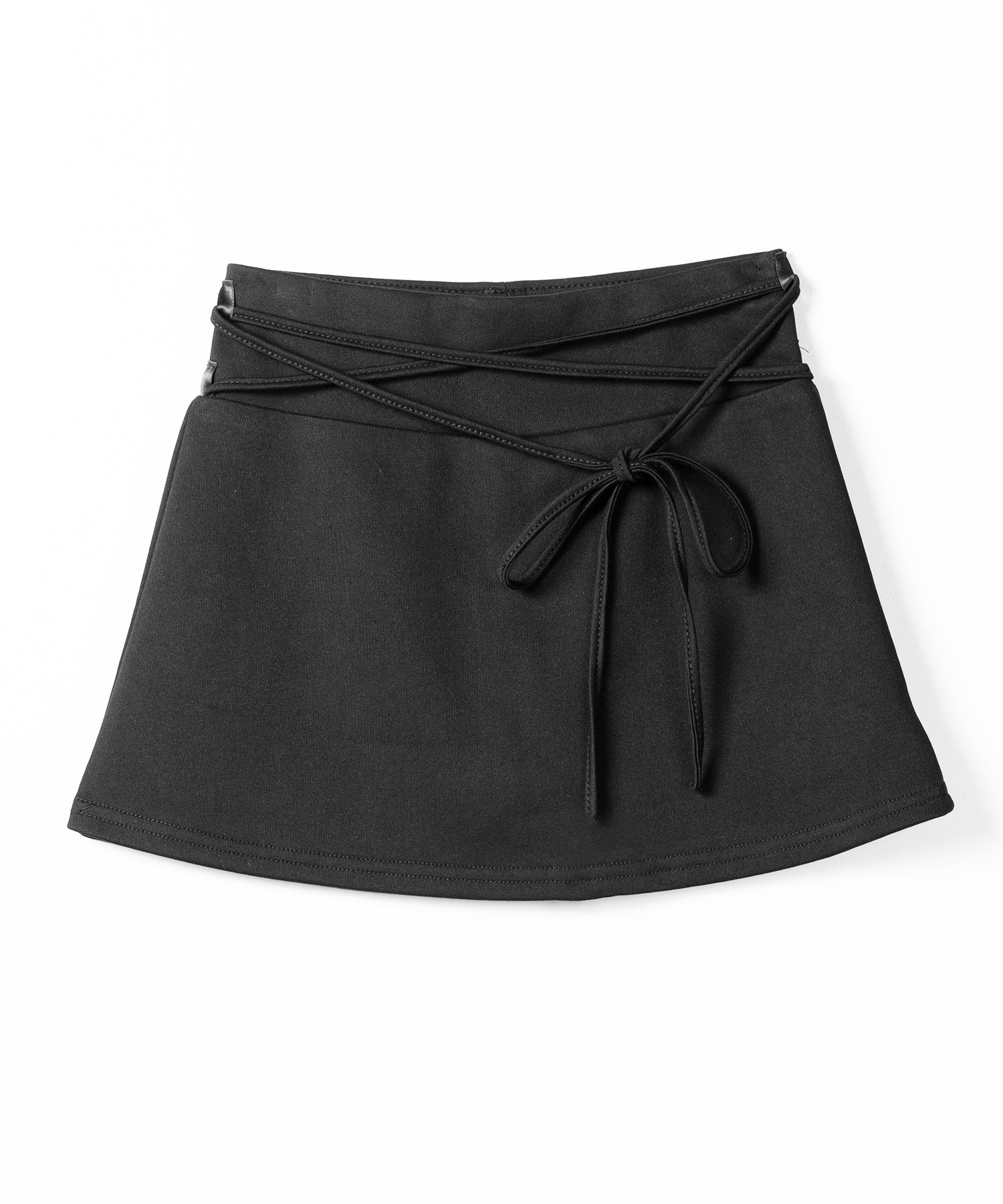 【 インパン裏地付き 】ストリングリボンミニスカート / string ribbon mini skirt