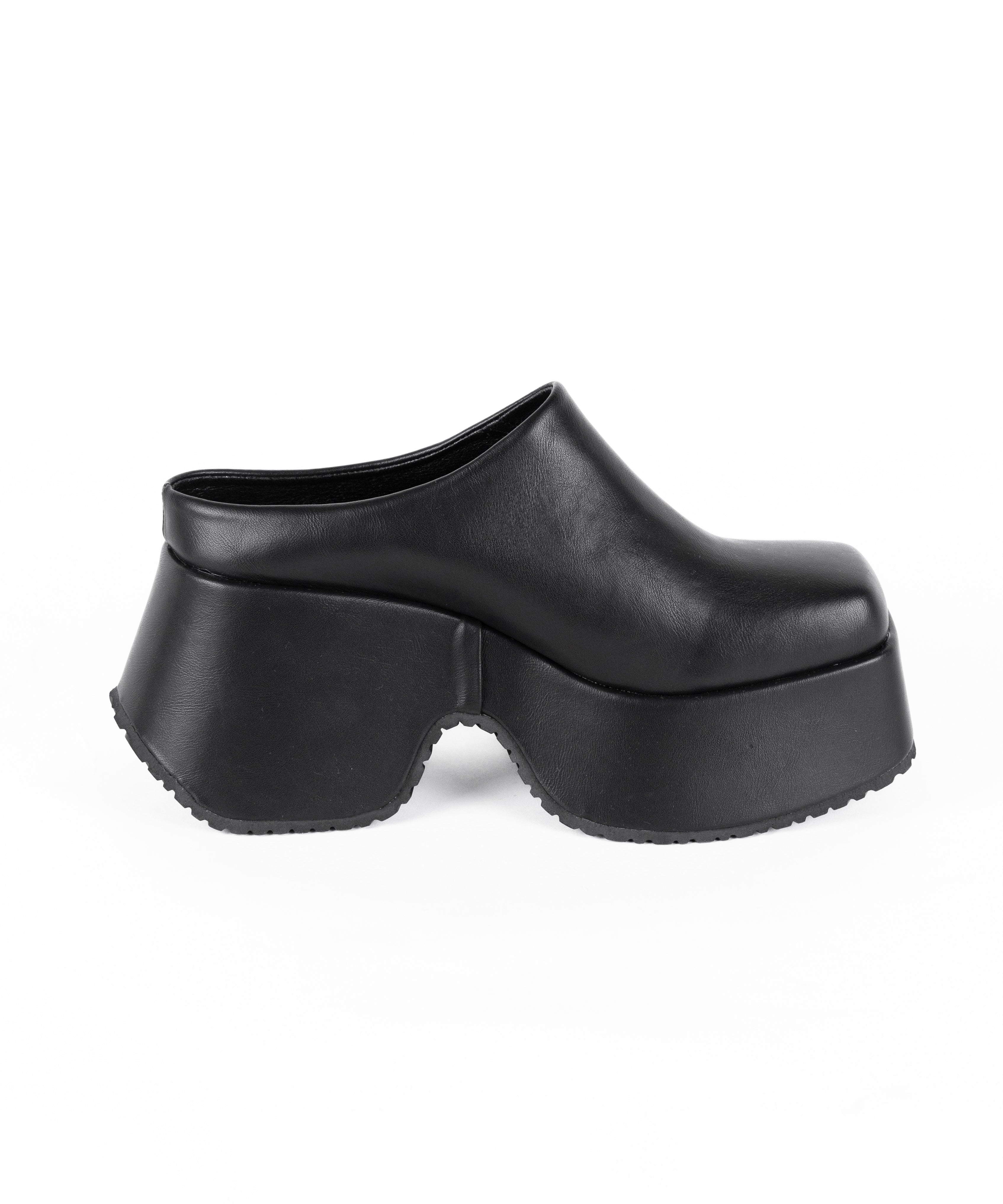 厚底スクエアサボサンダル/platform square sabo sandals