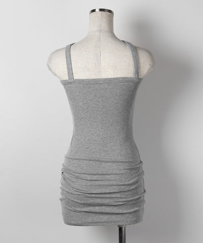 【 カップ付き 】クロスストラップミニキャミワンピース / cross strap mini cami onepiece