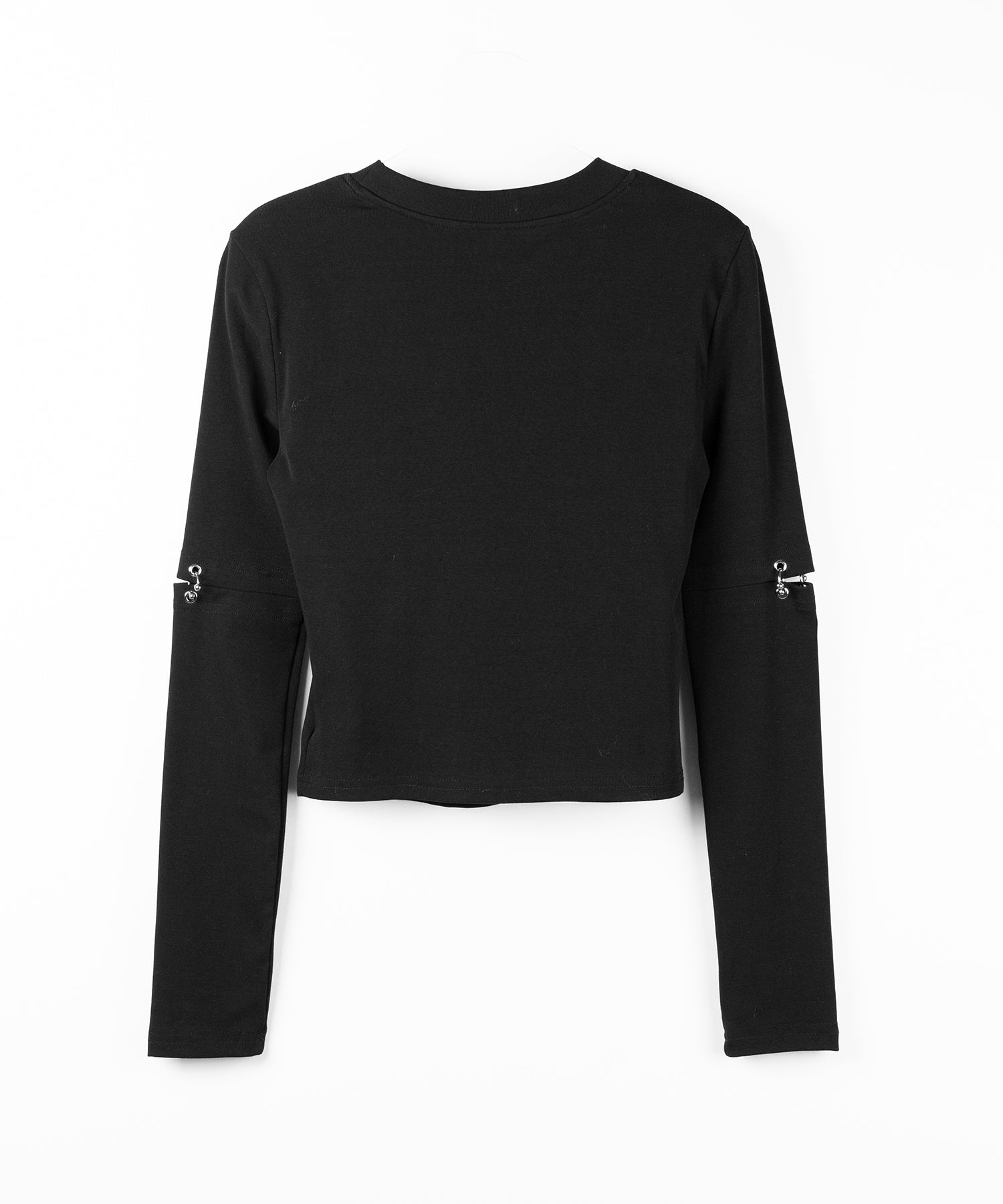 ピアッシングカットアウトスリムロンT/ piercing cutout slim long sleeve T-shirts