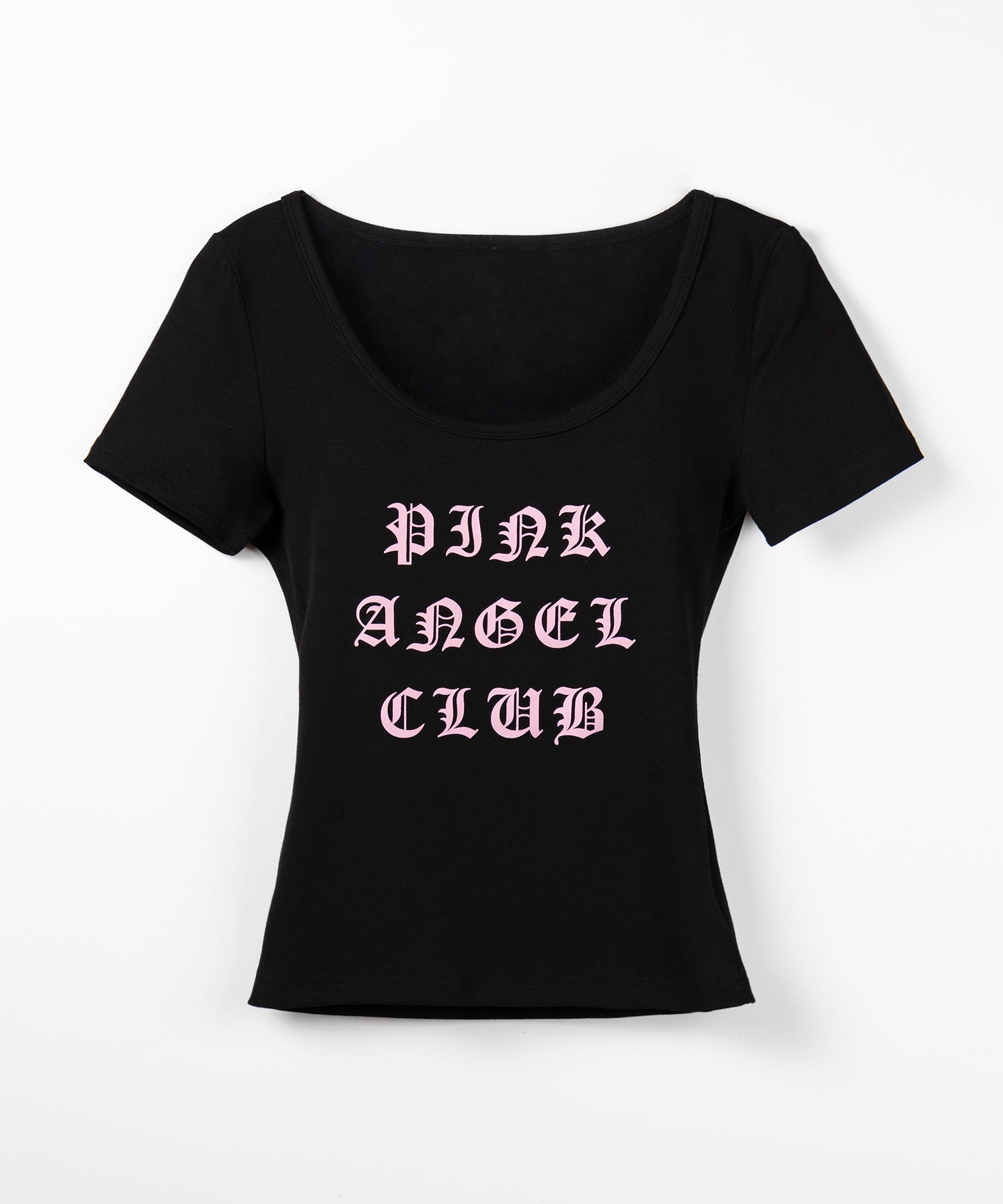 【 PINK ANGEL CLUB 】グランジロゴスリムフィットTシャツ / PINK ANGEL CLUB grunge logo slim fit T-shirts