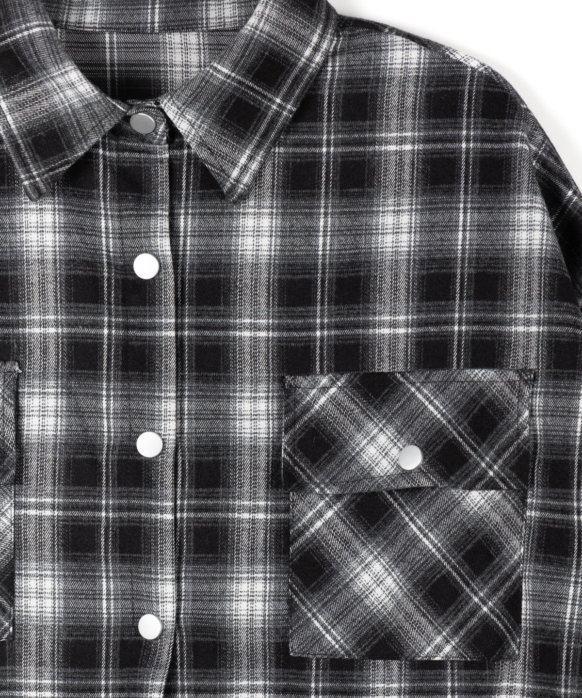 ブラックチェックオーバーフランネルシャツ / black check over flannel shirts