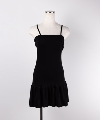 【 2点セット 】フレアキャミワンピ &シアーフリルリボンカーディガン ワンホンセットアップ / flare camisole onepiece & sheer frill ribbon cardigan wanghong SETUP