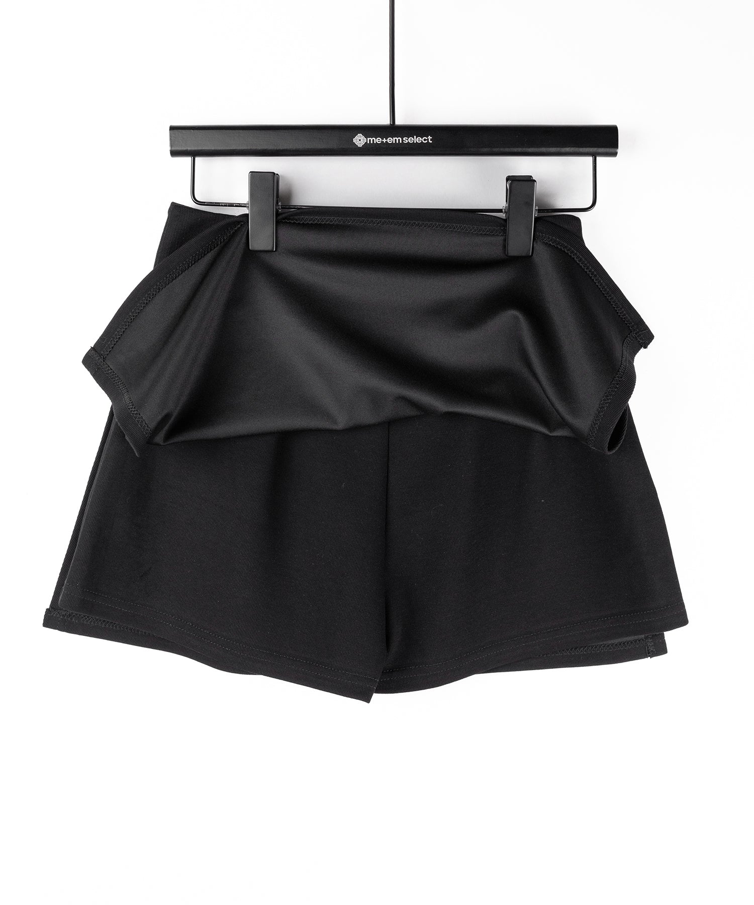 【 2color / 3size 】サイドスリットレイヤードスウェットミニスカパン / side slit layered sweat mini skirt pants