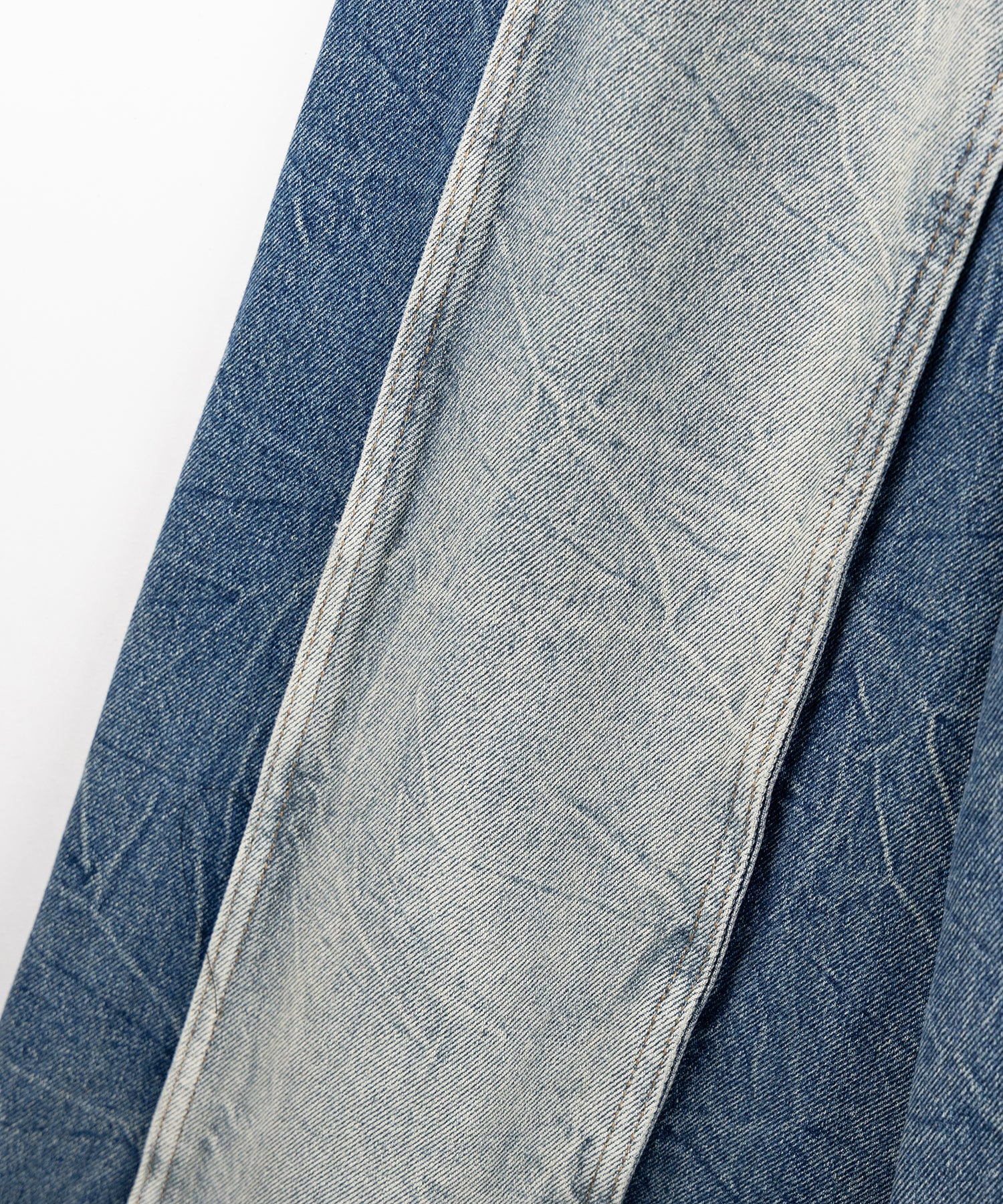【 4size 】ヴィンテージライクサイドタックストレートデニム /vintage like side tuck straight denim