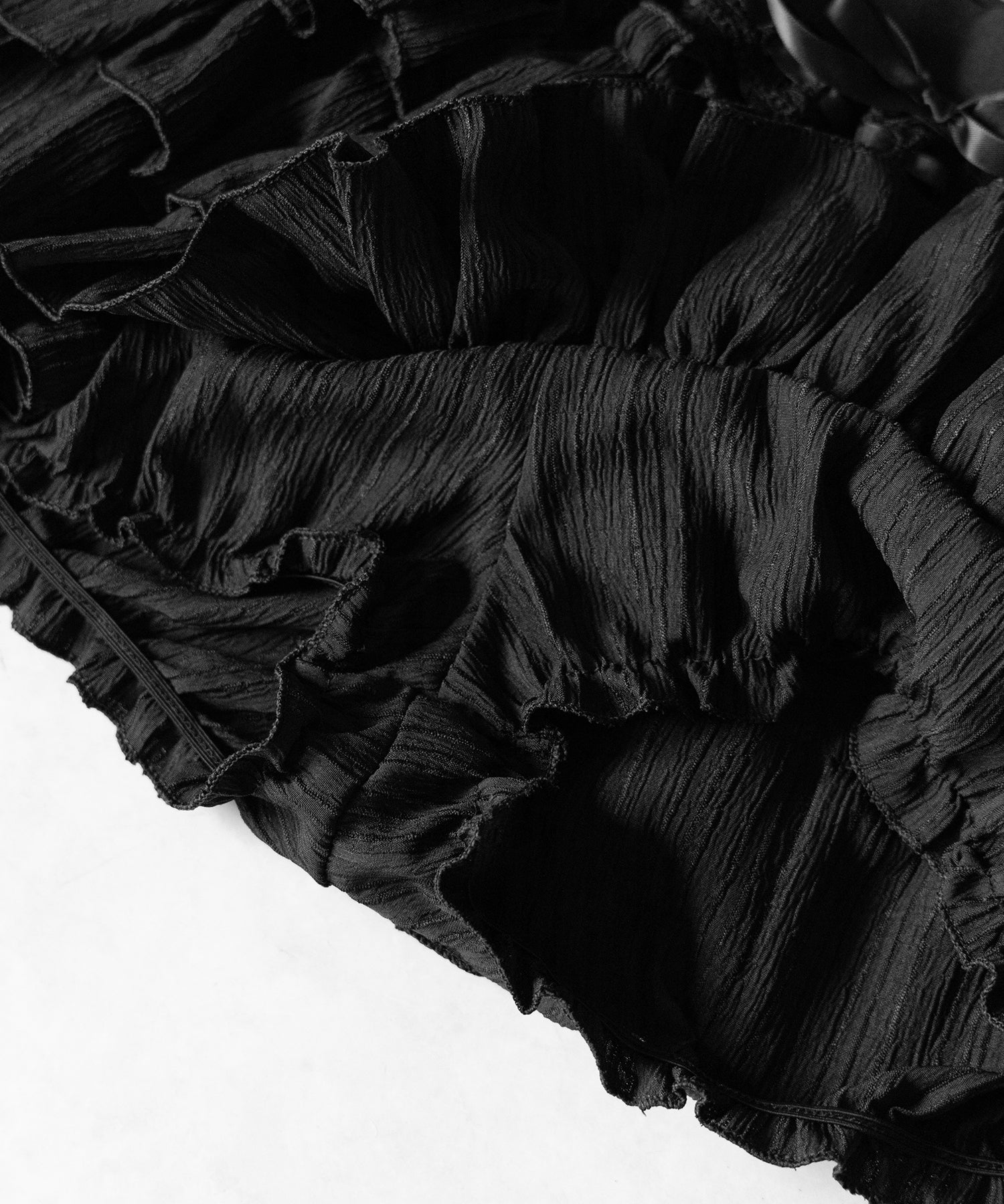 【インパン裏地付 】リボンティアードフリルミニスカート / ribbon tiered frill mini skirt