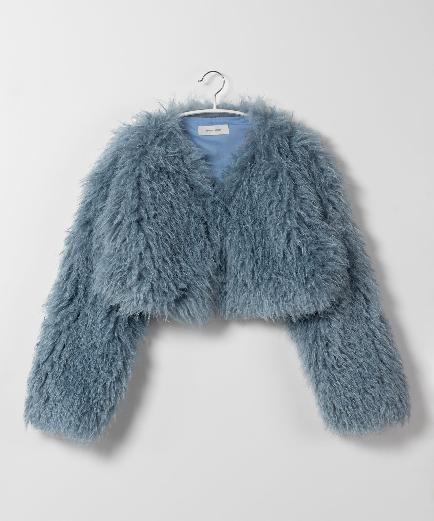 【 5color 】シャギーファーノーカラーボリュームショートコート/ shaggy fur nocollar volume short coat