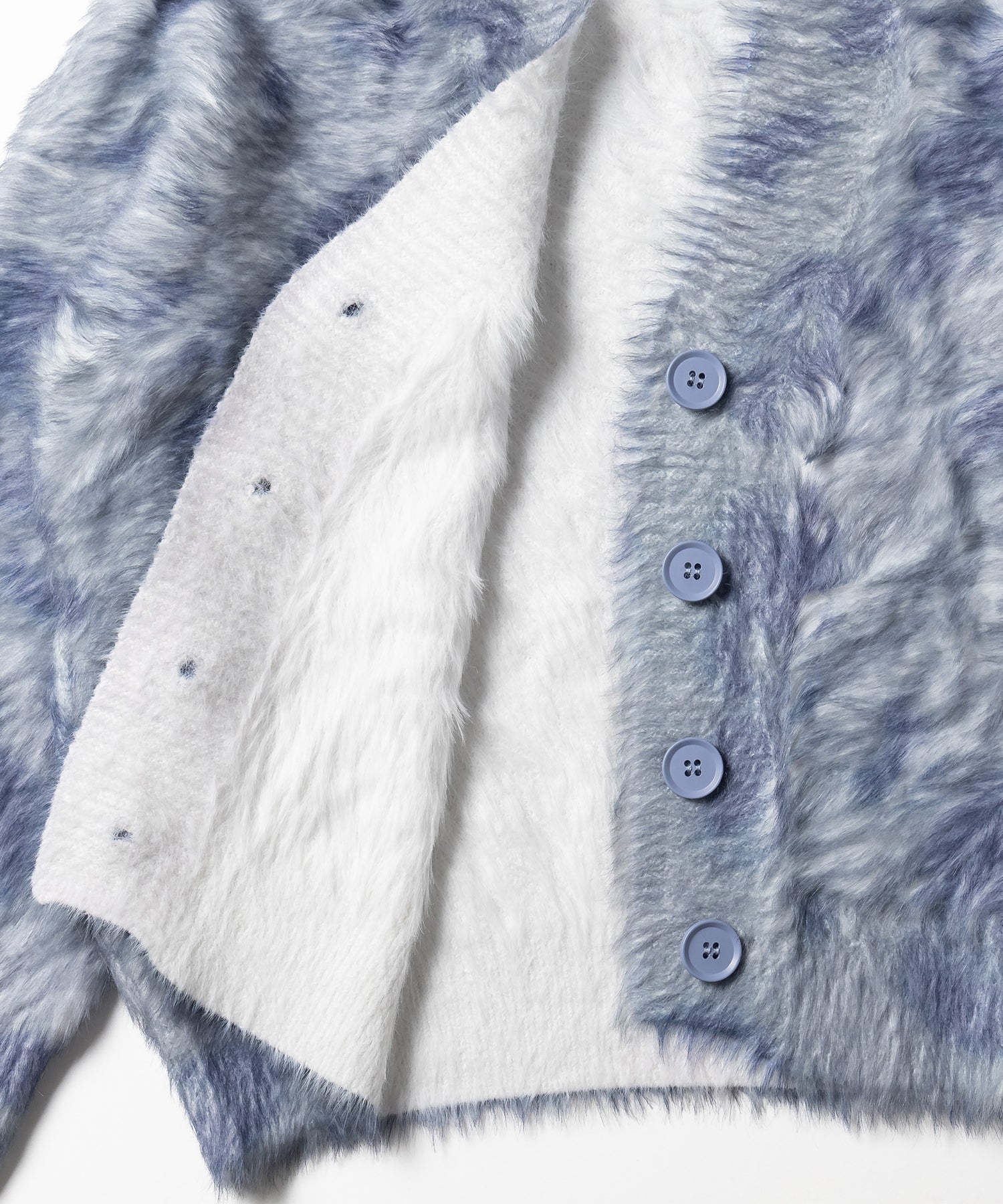 【 2color 】レオパードマーブルシャギーニットカーディガン / reopard marble knit shaggy cardigan