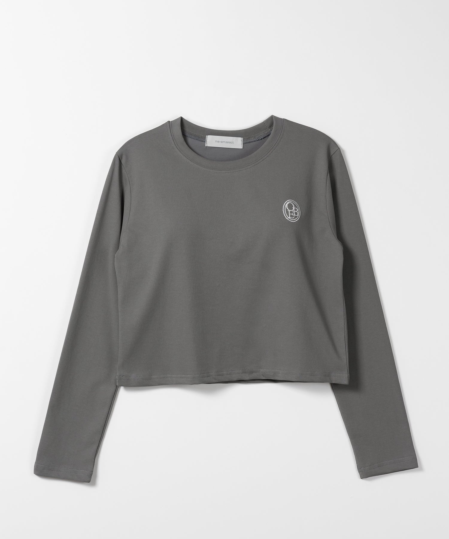 OBE刺繍 ミニロゴ長袖Tシャツ【 韓国製 】