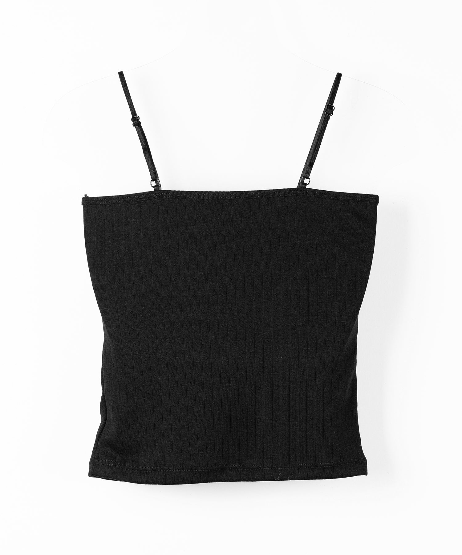 フロントリボンレースショートキャミソール / front ribbon lace short camisole