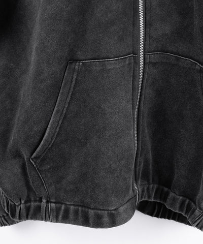 ピグメントヴィンテージ加工ジップアップパーカー / Pigment vintage zip-up hoodie