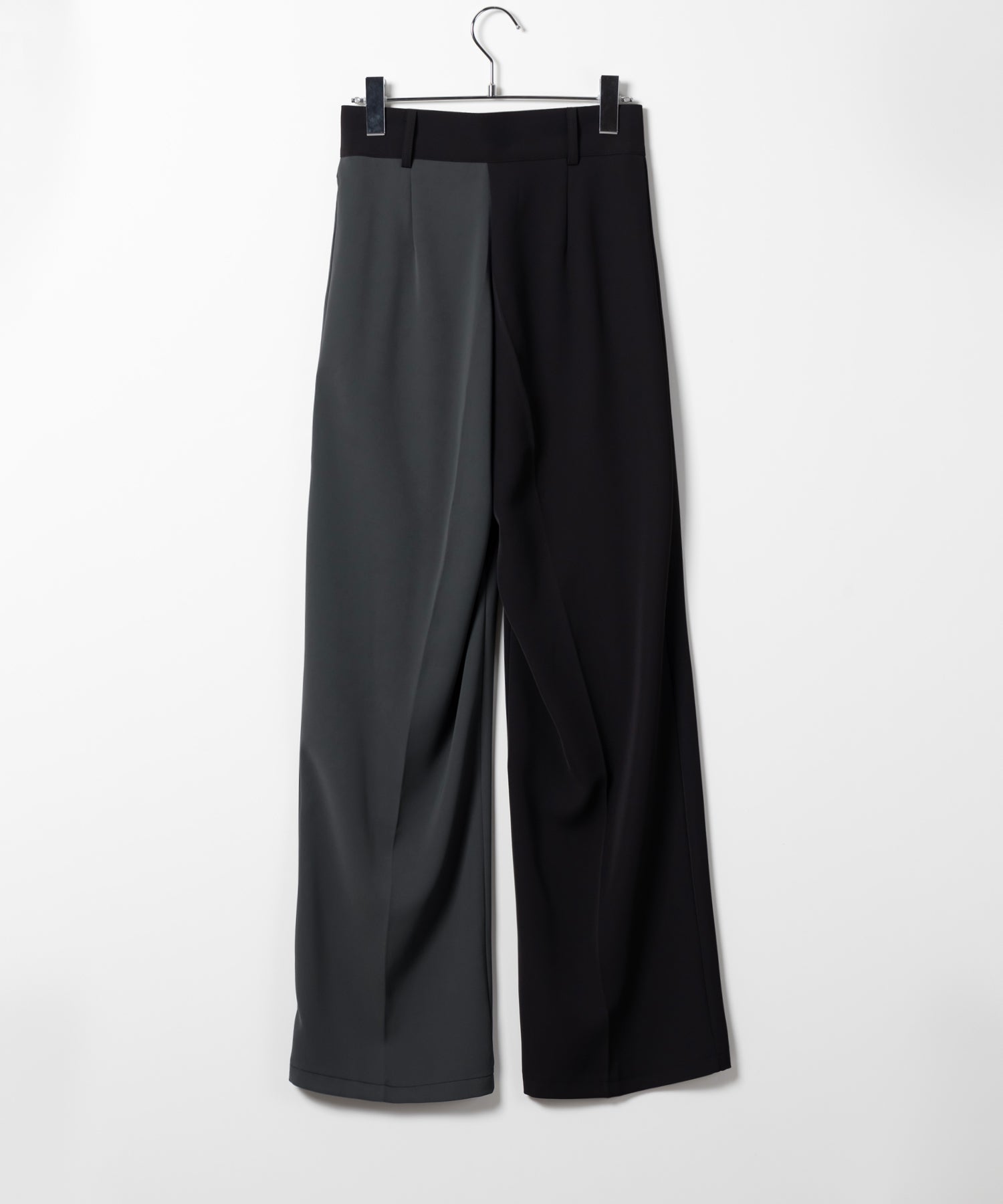 【 5SIZE 】太ベルトハイウエストツートーンタックスラックス