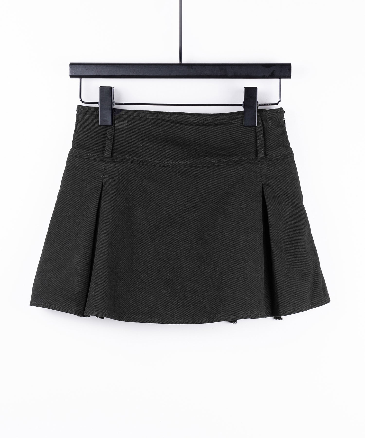 【 2color / 3size 】ヴィンテージライクリボンデニムミニスカパン / vintage like ribbon denim mini skirt pants