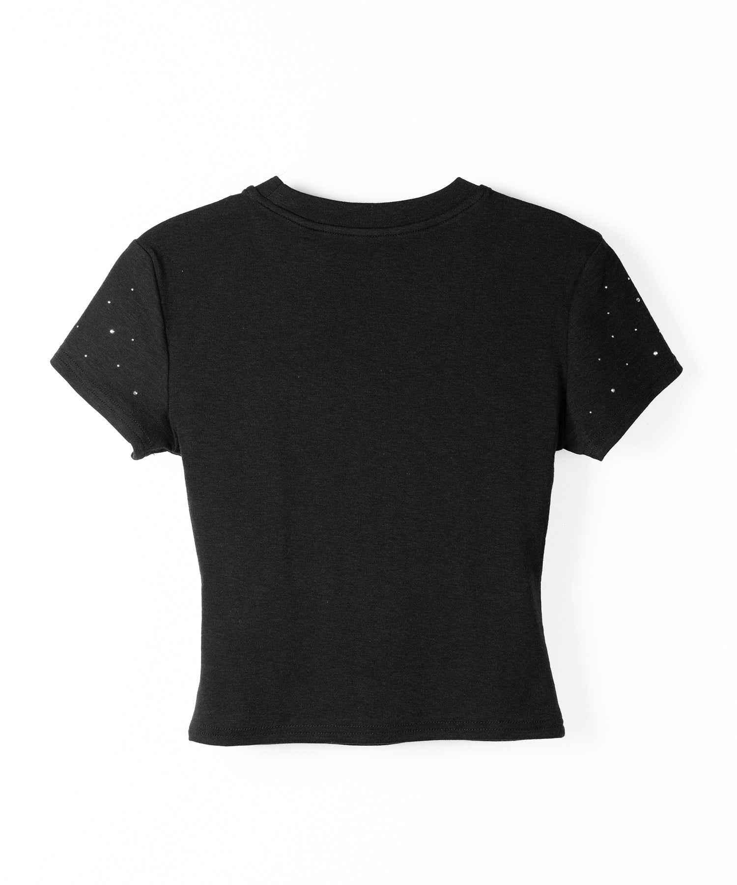 ラインストーン半袖タイトTシャツ / Rhinestone short sleeve tight T-shirt