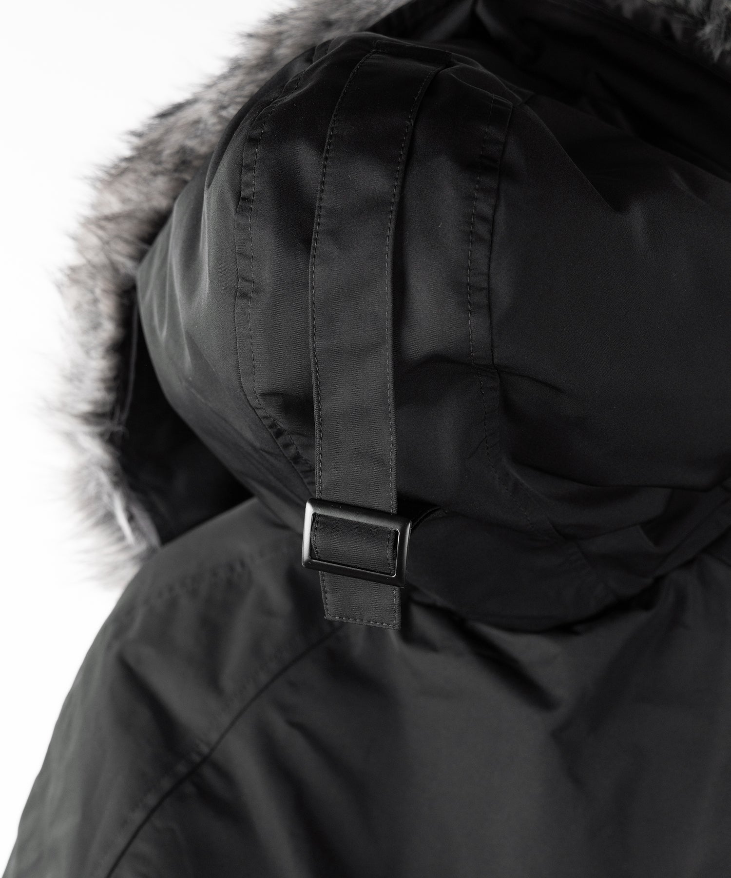 フェイクファーフーディビッグダウンジャケット / fake fur hoodie big down jacket