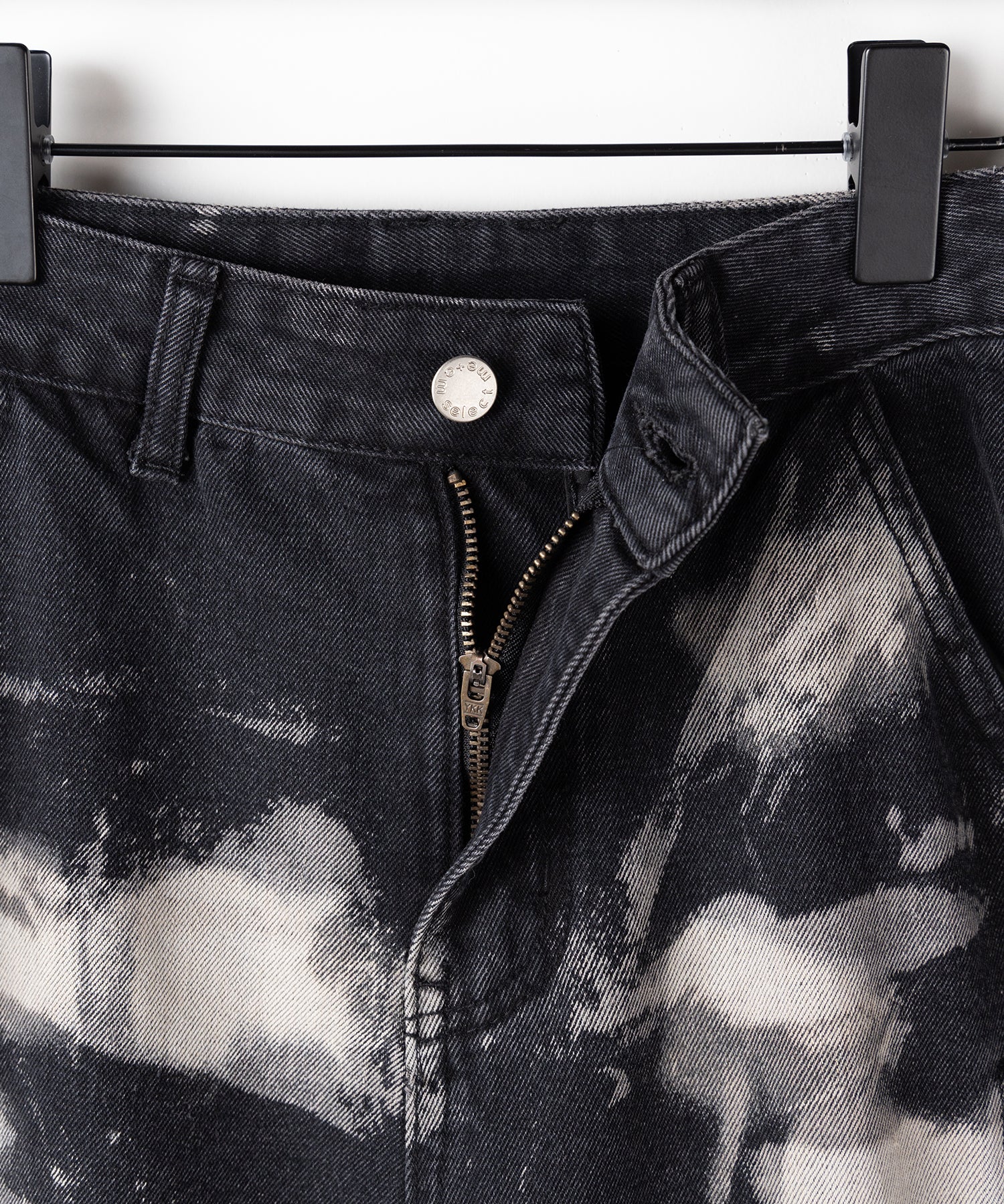 【 2color / 4size 】クラッシュブリーチストレートカーゴデニム /crash bleach straight cargo denim