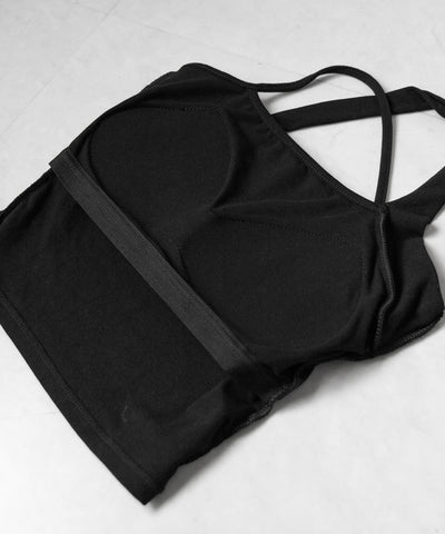 【 カップ付 】クロスネックカットアウトキャミソール / cross neck cutout camisole