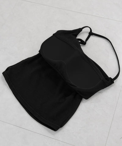 【 カップ付 】ラインストラップワンショルキャミソール / line strap one shoulder camisole