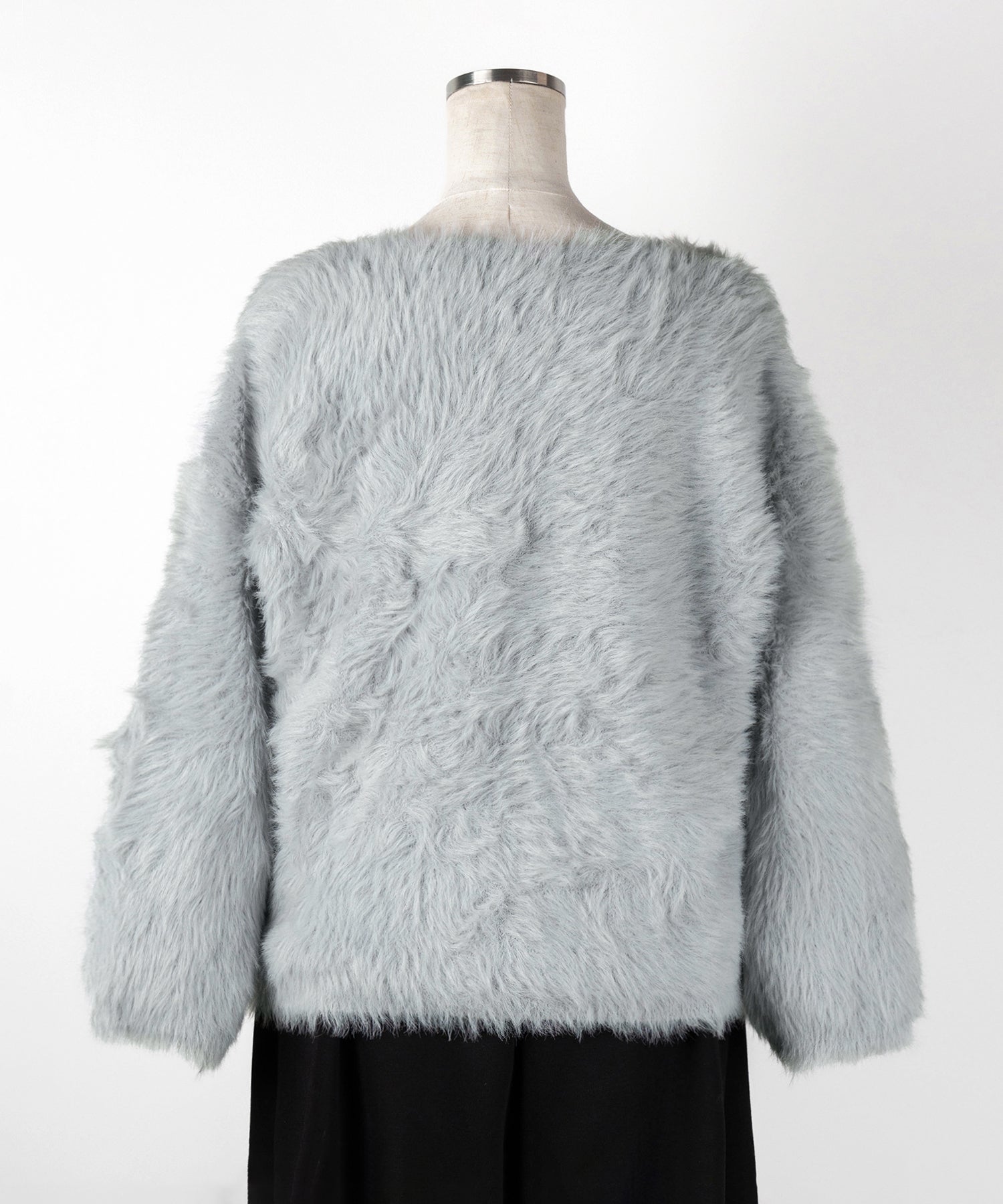 ナナメストラップカットアウトシャギーニット / naname strap cutout shaggy knit