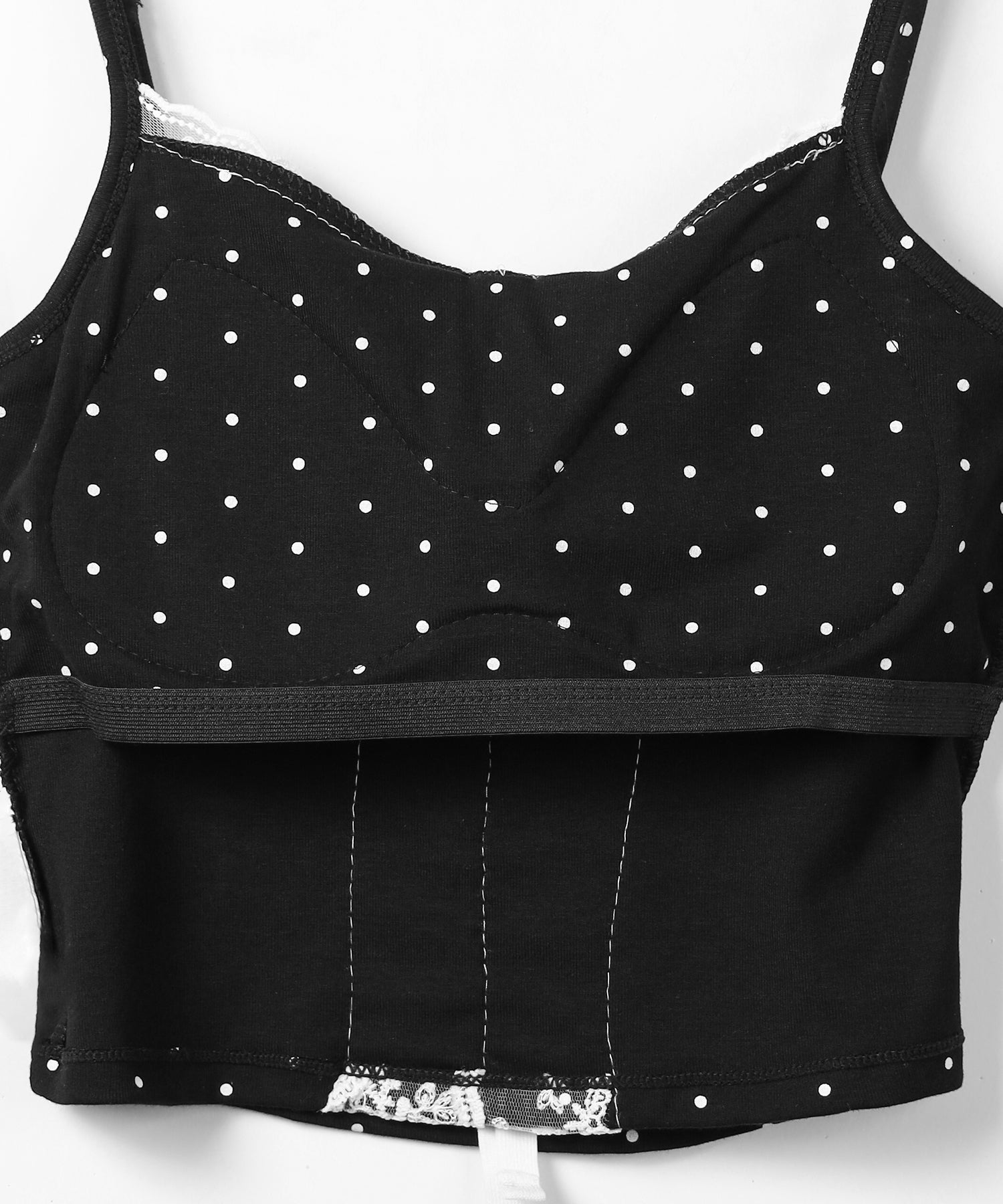 レースドッキングドットリボンキャミソール / lace dockimg dot ribbon camisole