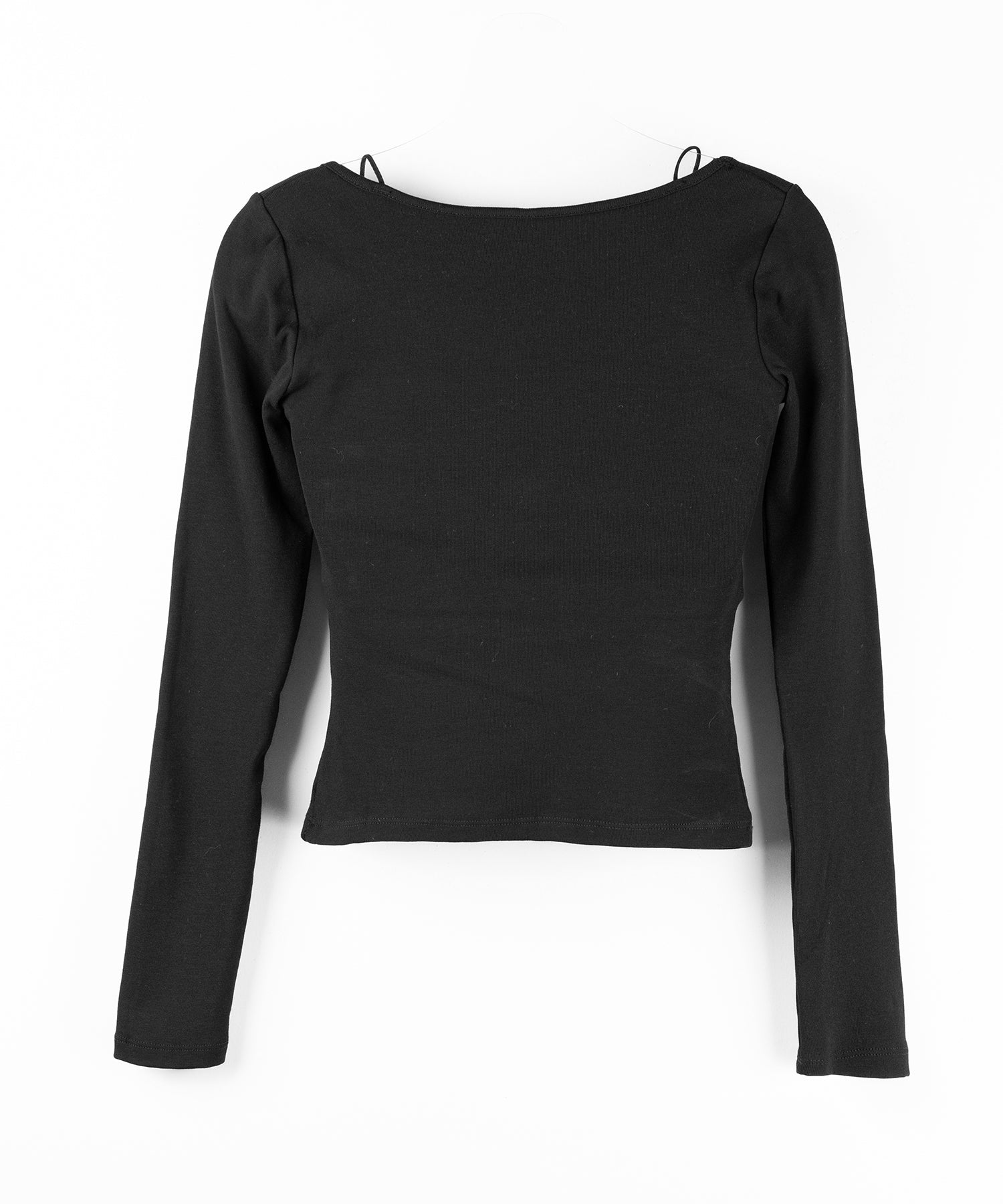 【 カップ付き 】裏起毛レースレイヤードぴちカットソートップス / urakimo square neck pichi cutsew tops