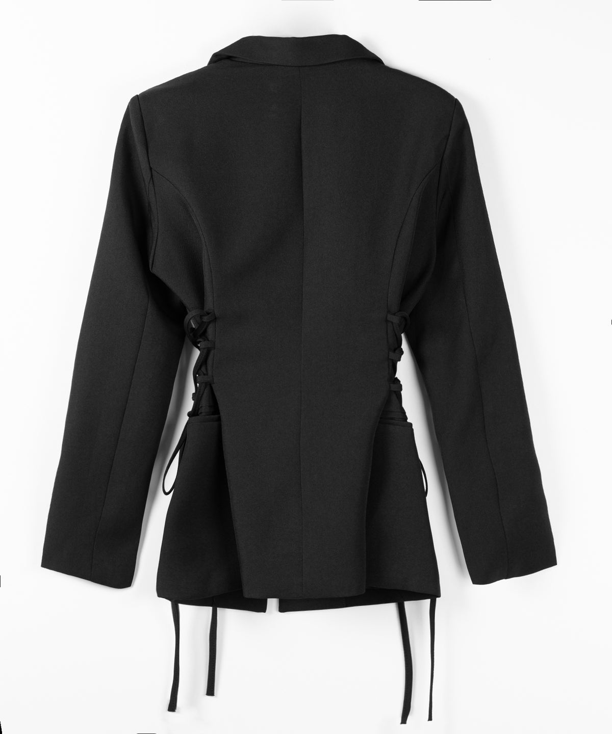 レースアップリボンスリムテーラードジャケット / lace-up ribbon slim tailored jacket